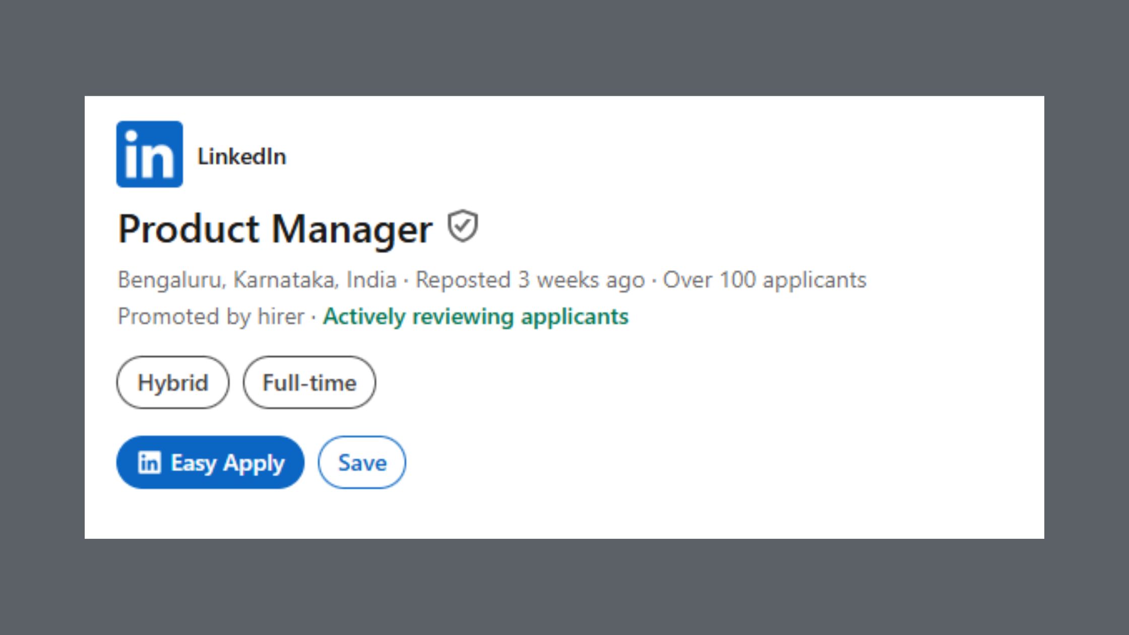 Linkedin Job Announcement