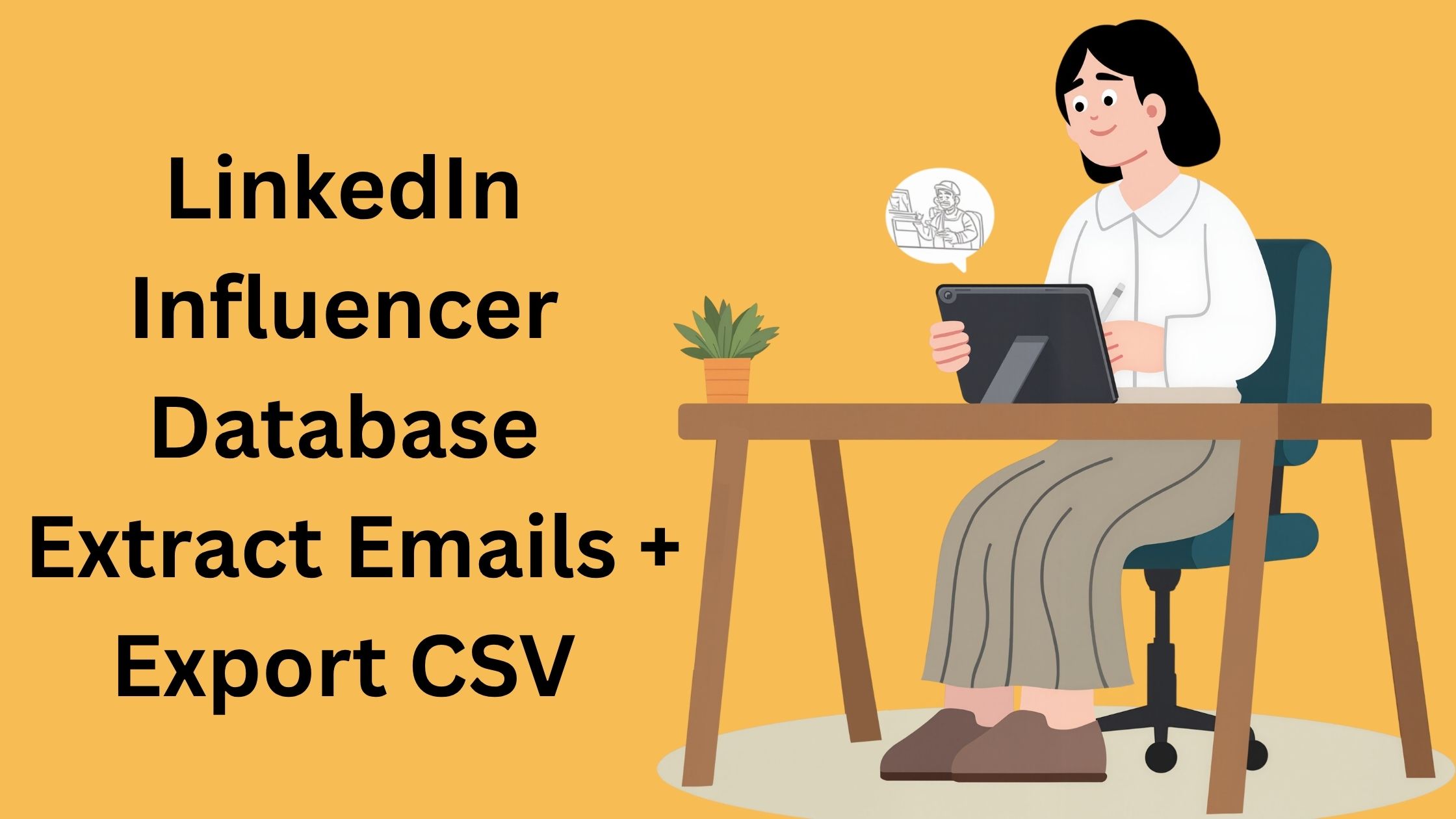 Linkedin Influencer Database: Extract Emails + Export CSV