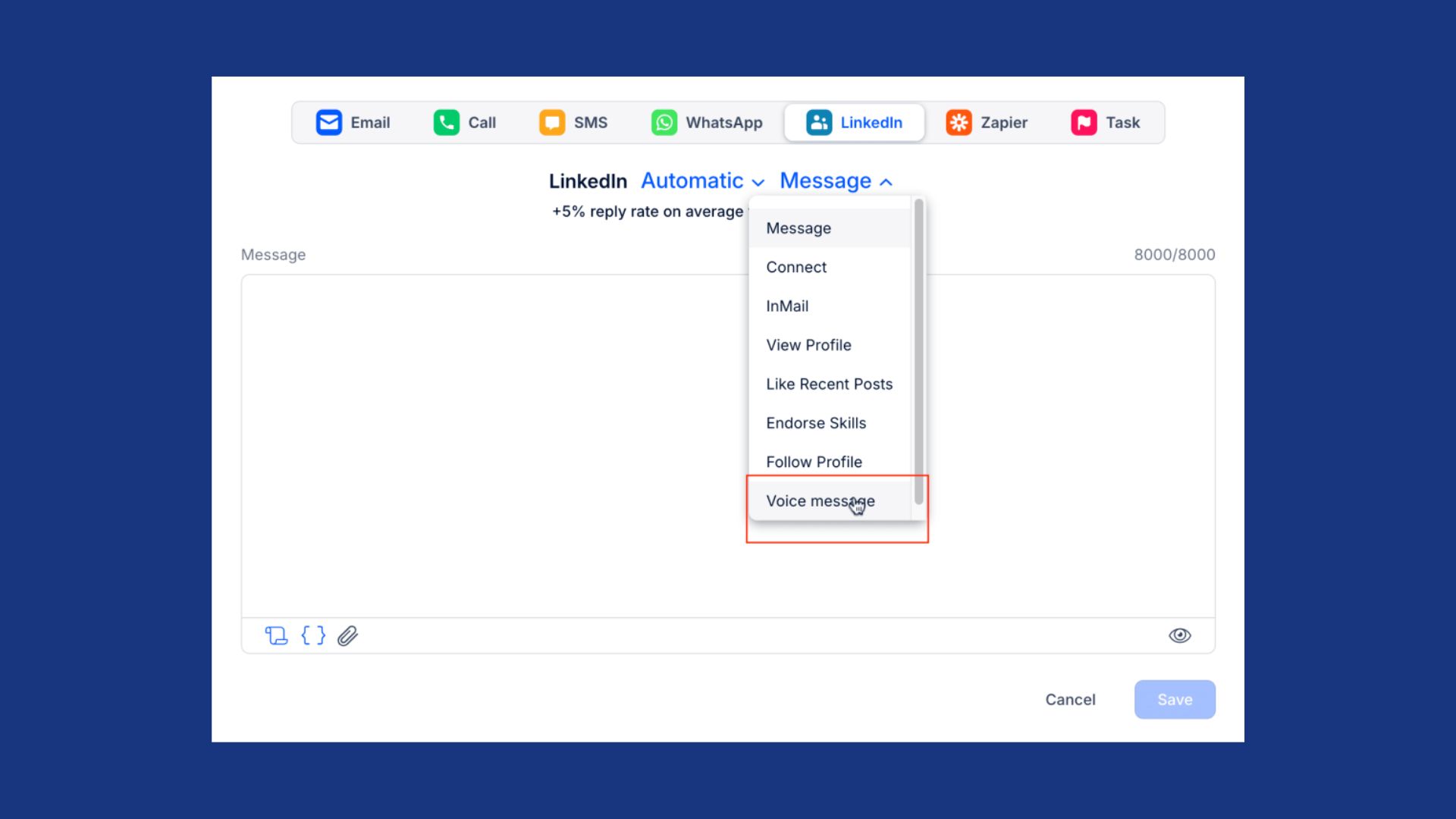 Linkedin Voice Message