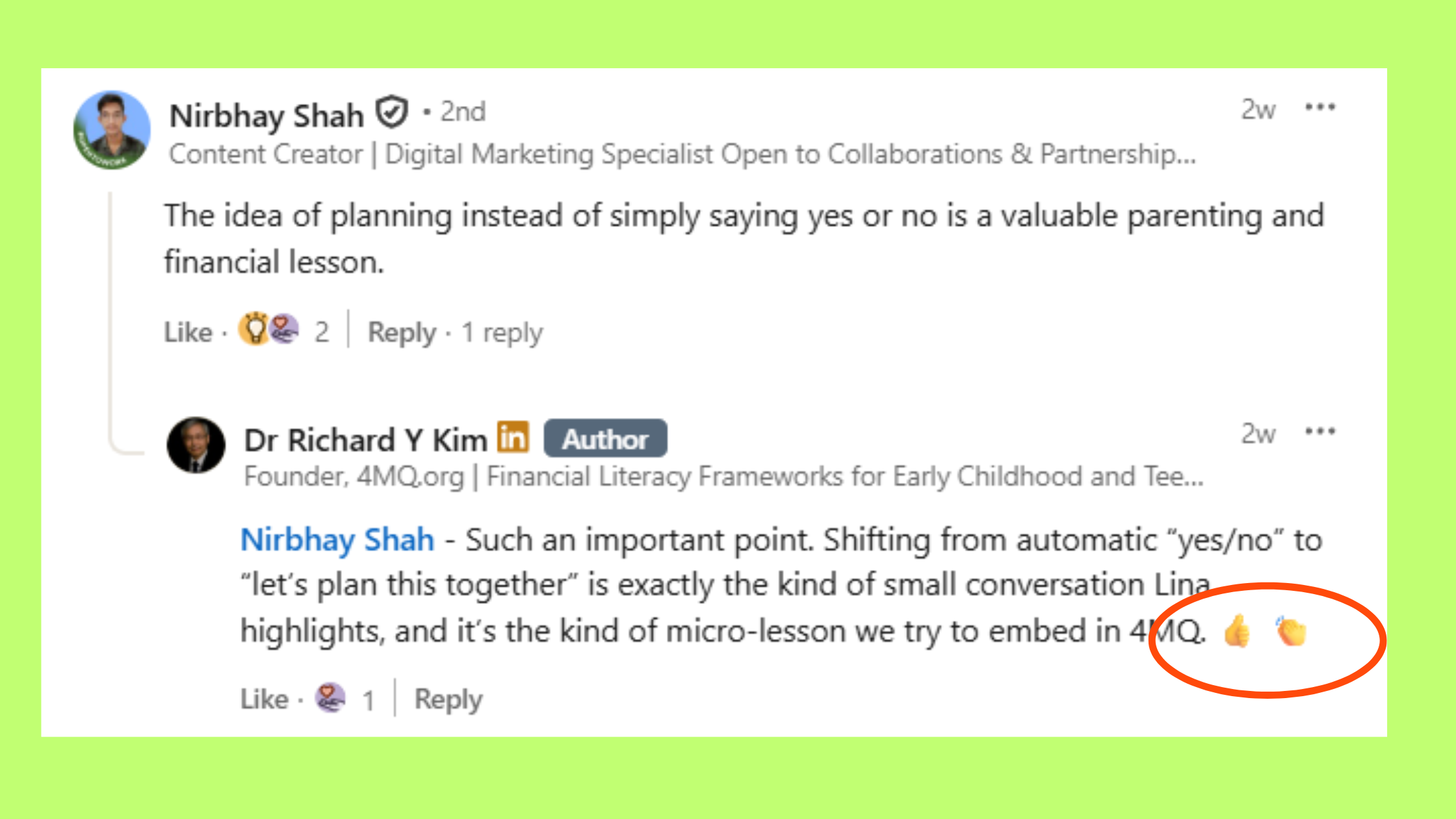 Enhancing comments impact