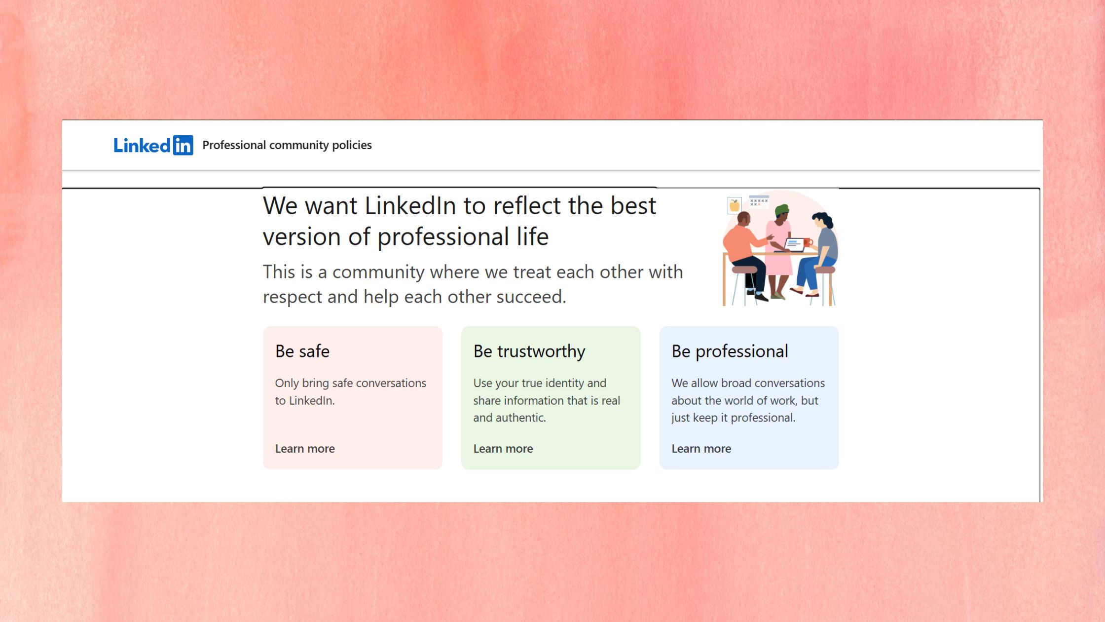 Linkedin professional policies 