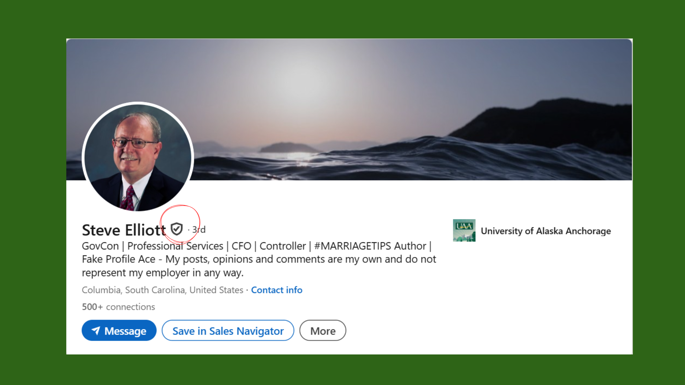 LinkedIn verified profile feature