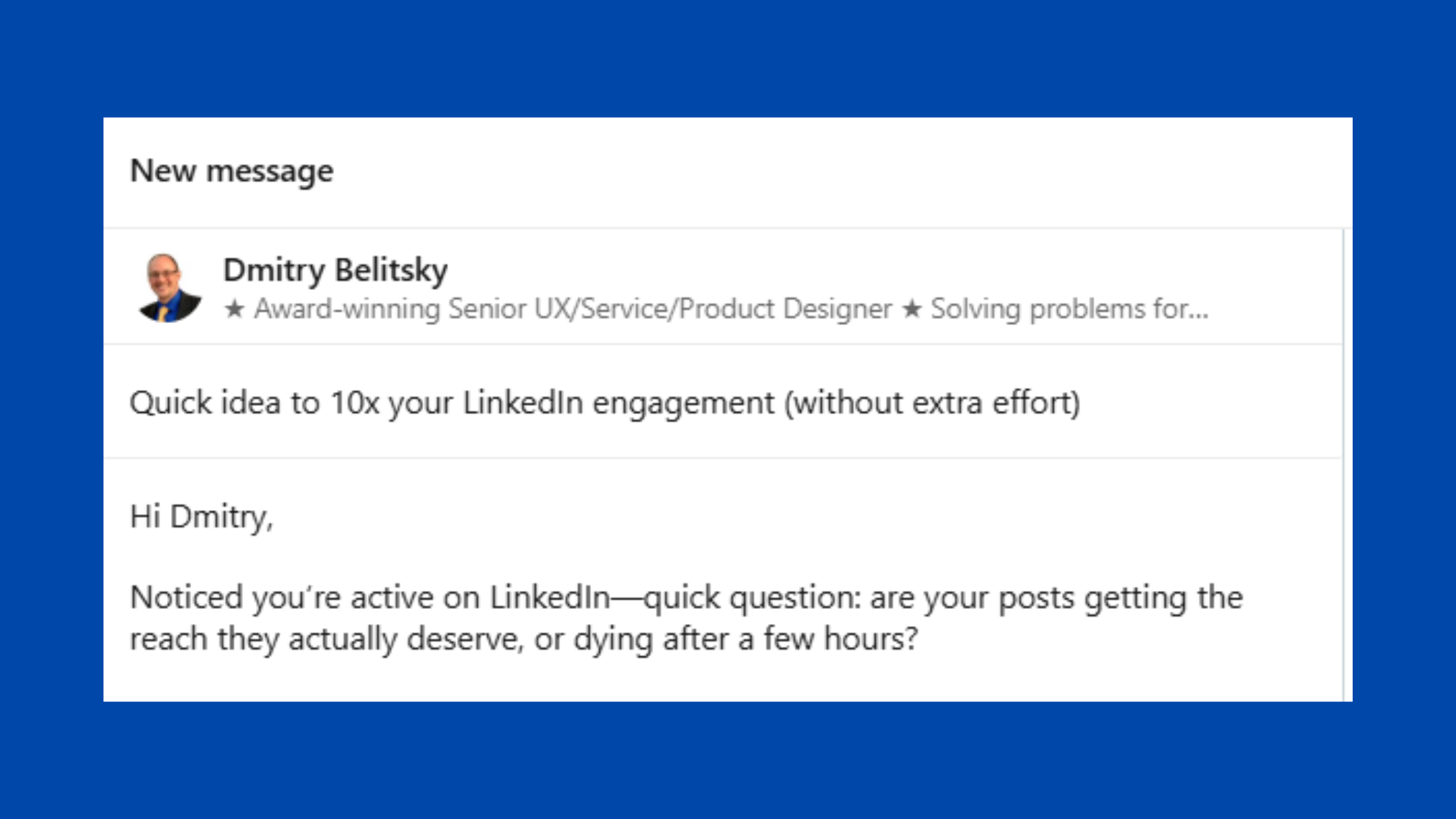 Personalized linkedin messages 