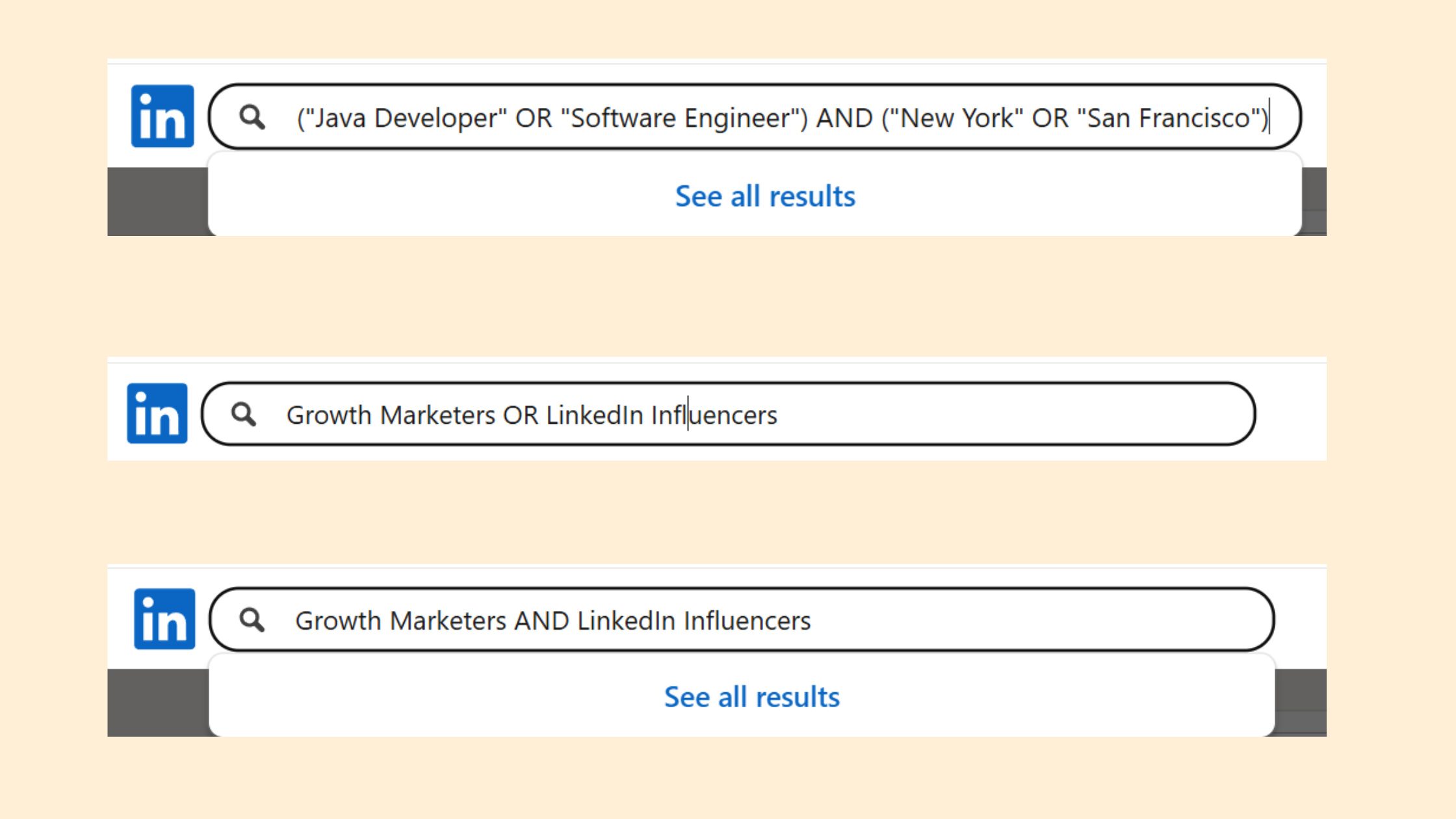 LinkedIn Boolean Search operators