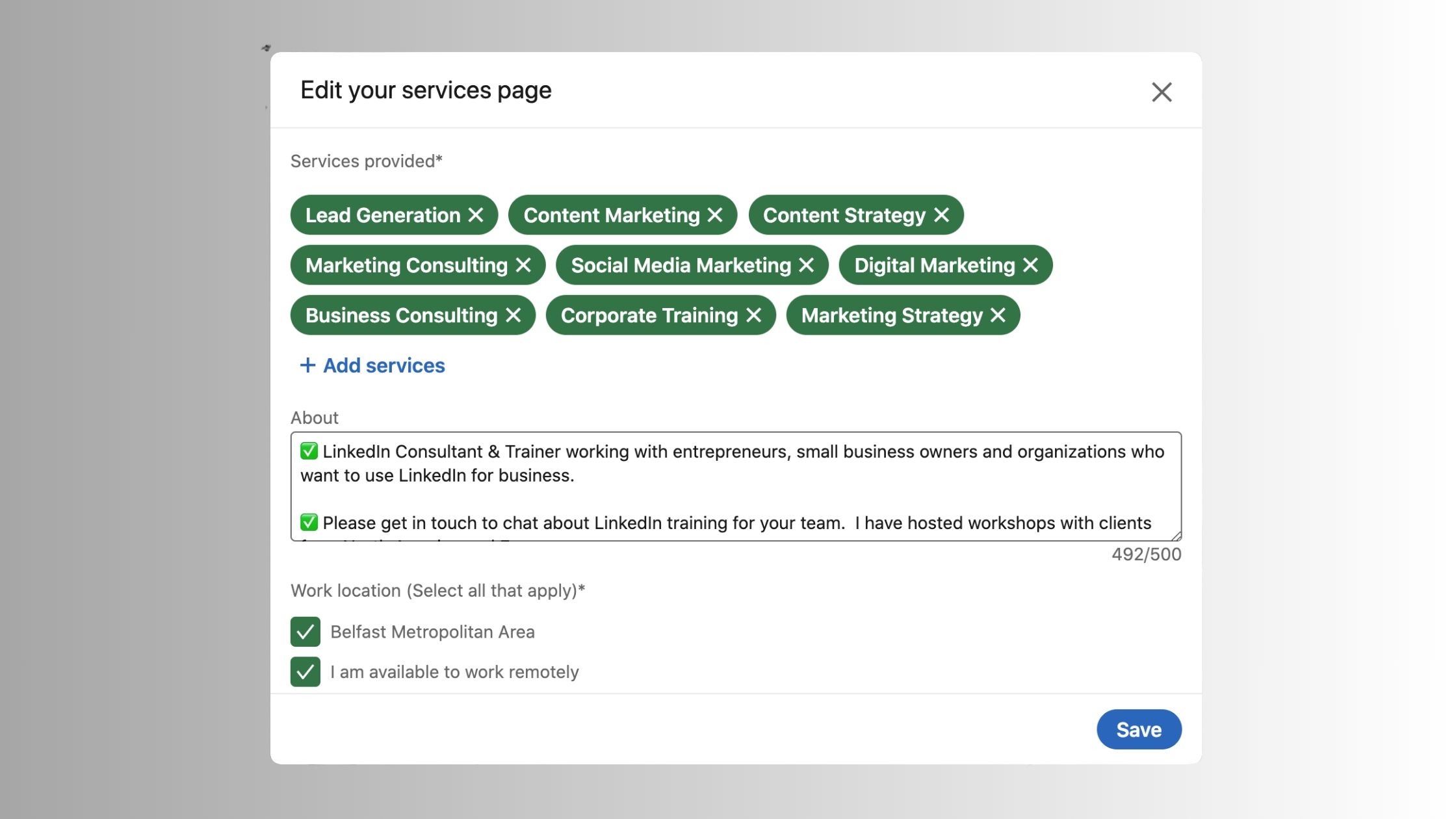 How to Add Services on LinkedIn