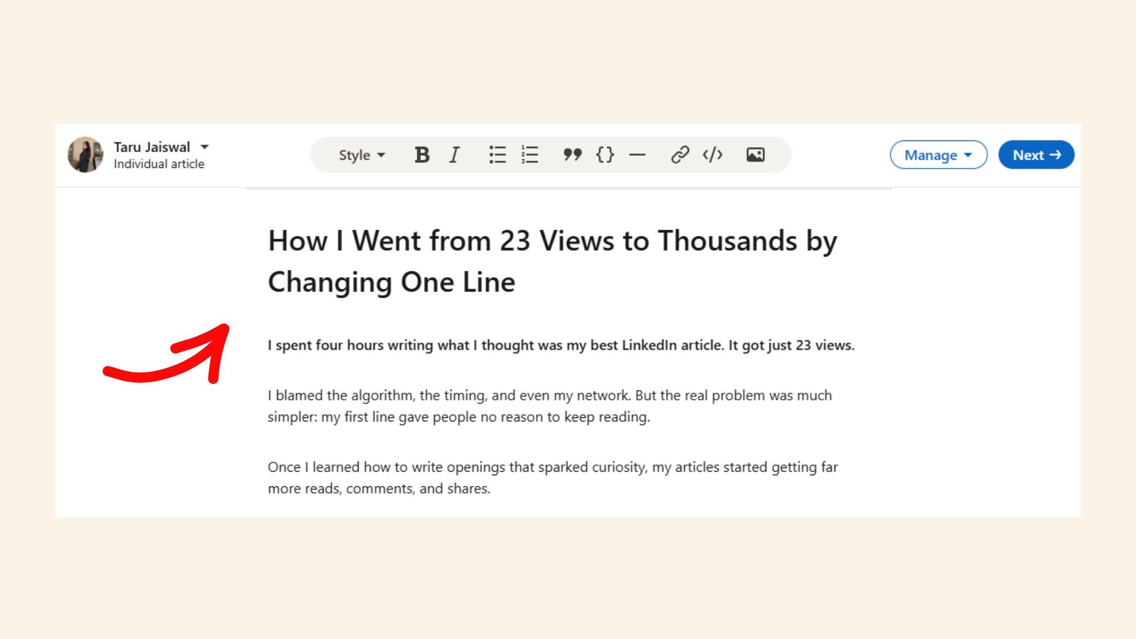 How to Write LinkedIn Articles That Hook Readers from the First Line