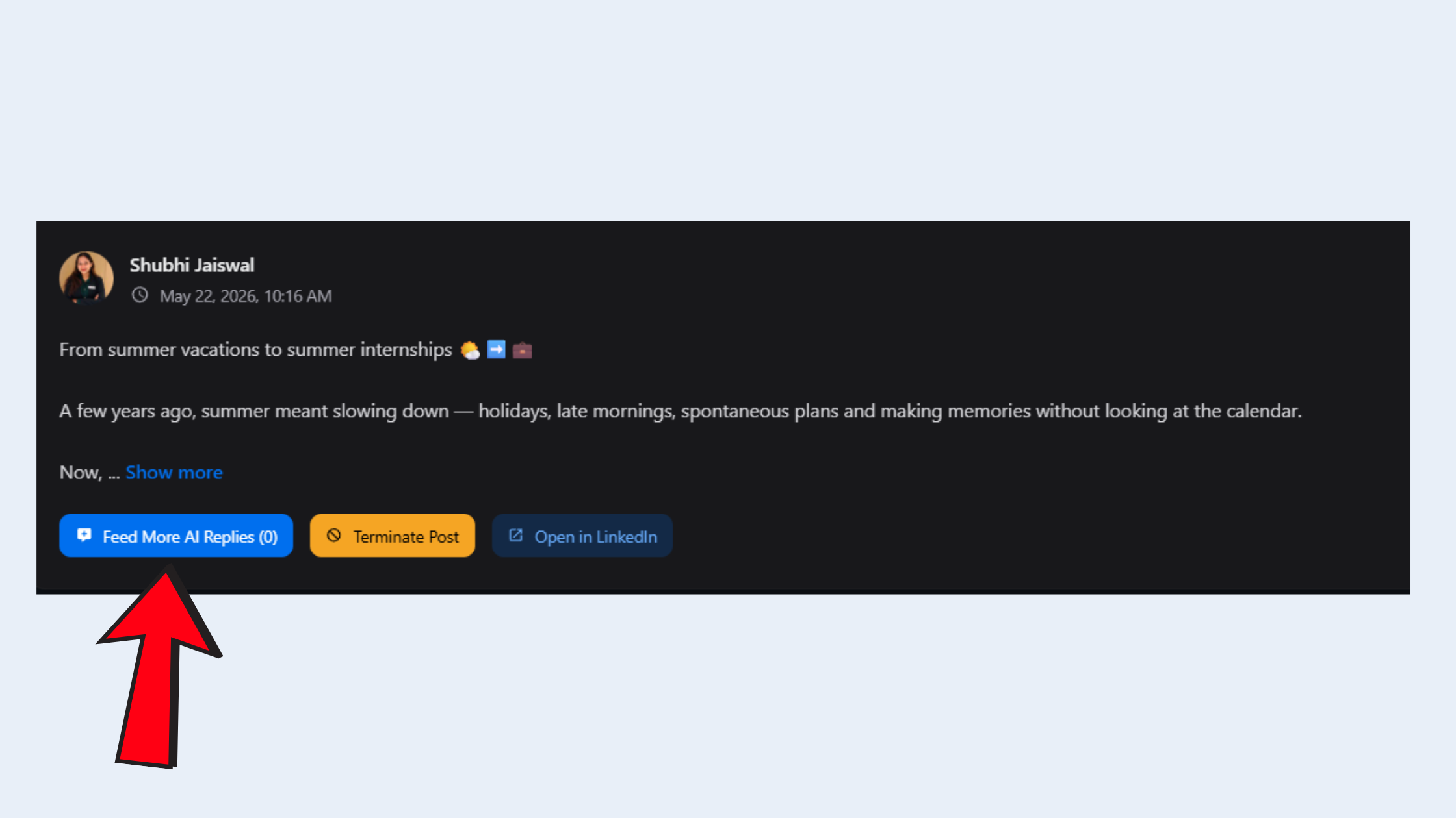 AI replies with HyperClapper