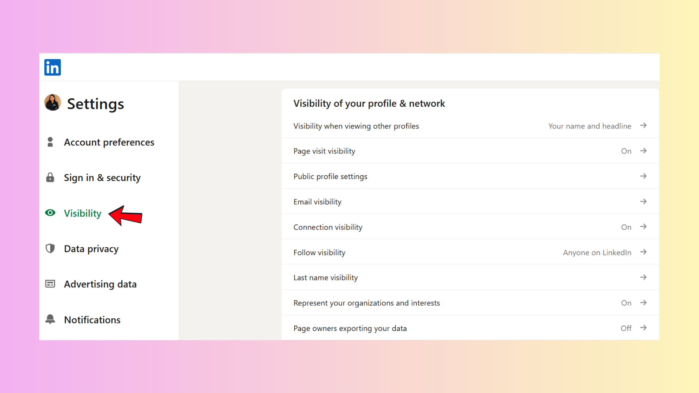 LinkedIn Settings & Privacy
