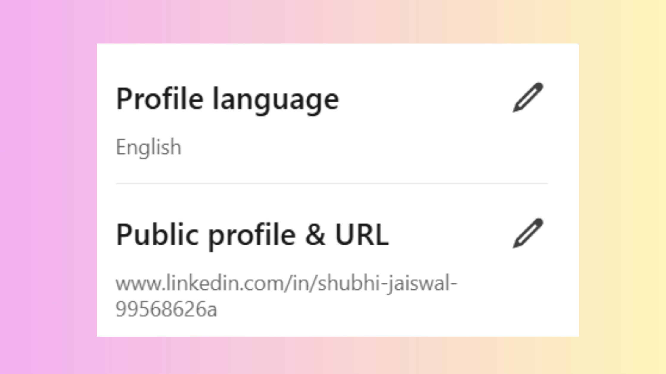 LinkedIn Vanity URL