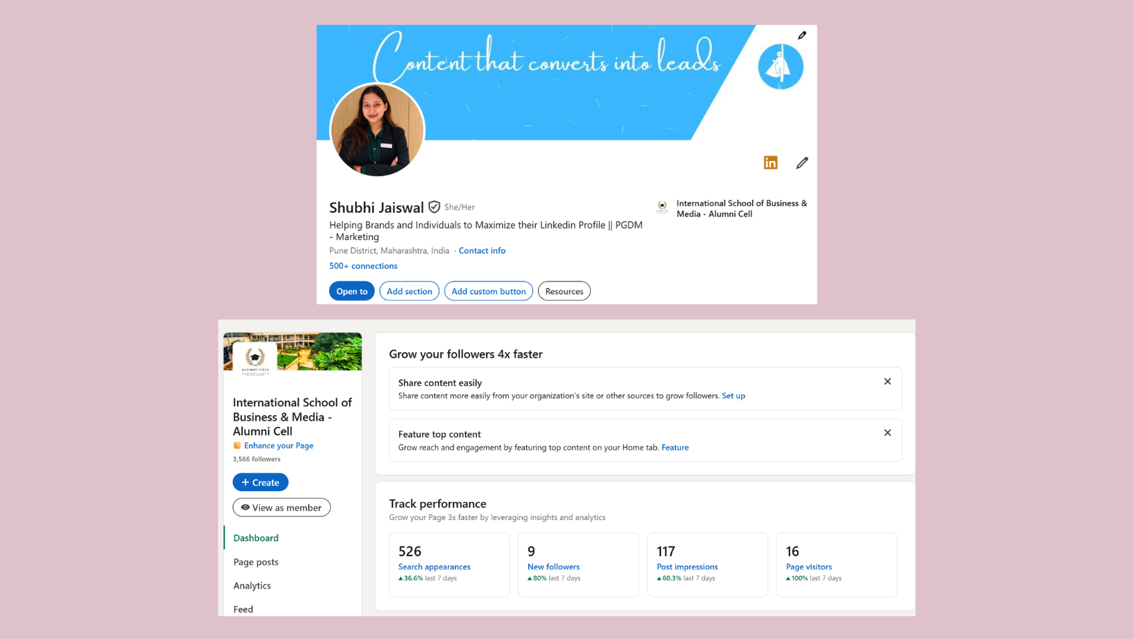 Company Page vs. Personal Profile