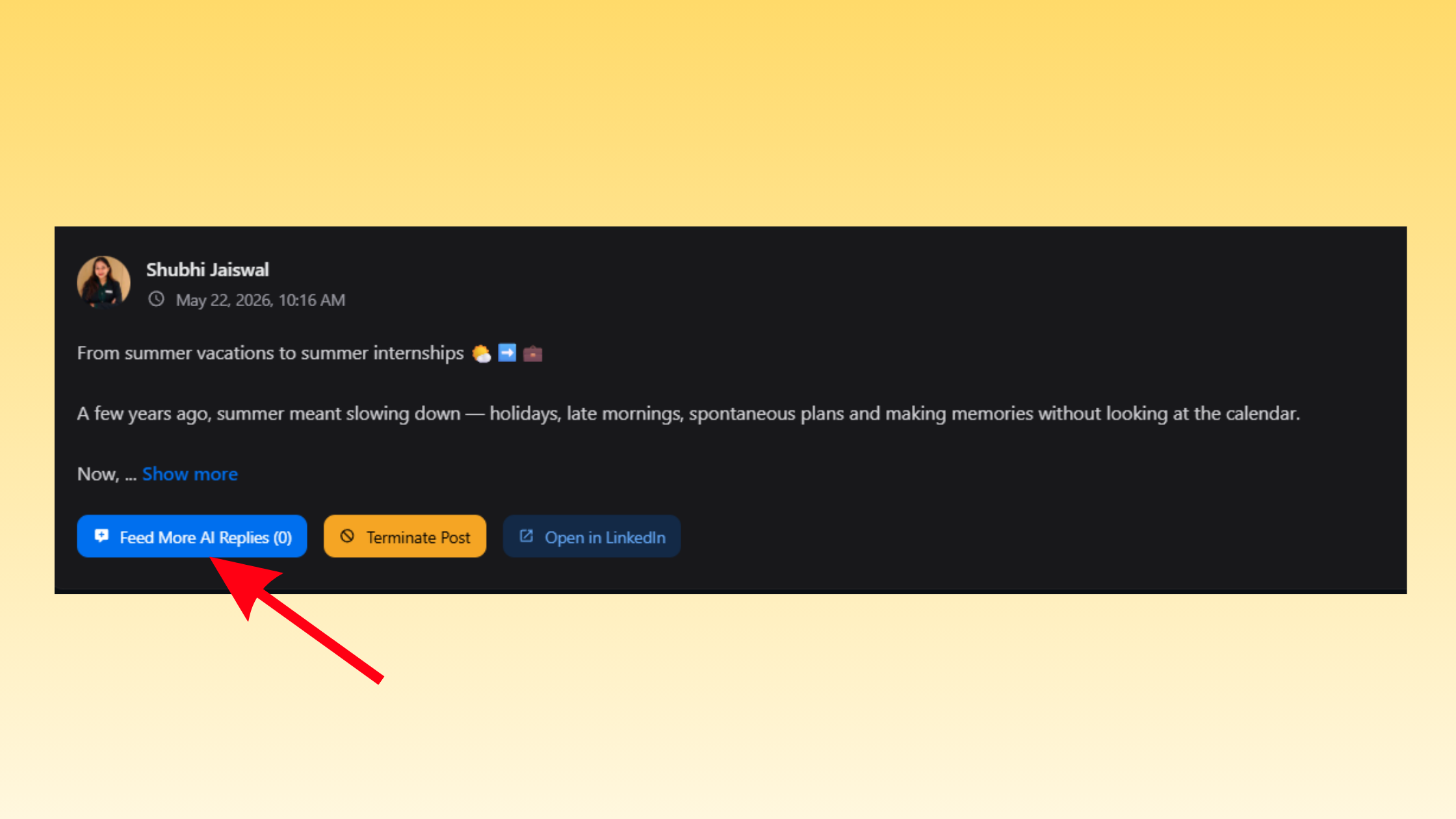 AI Replies and Feed More feature of HyperClapper