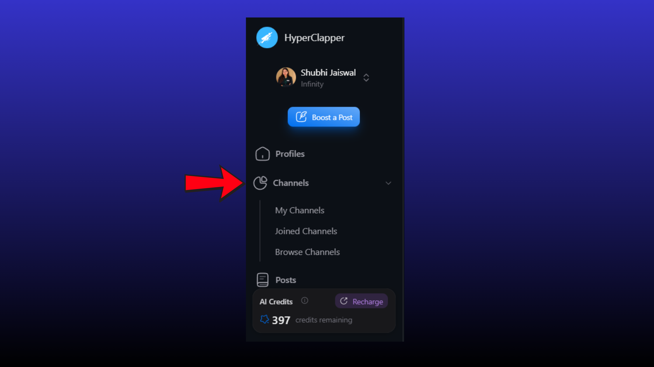 HyperClapper's Channel system