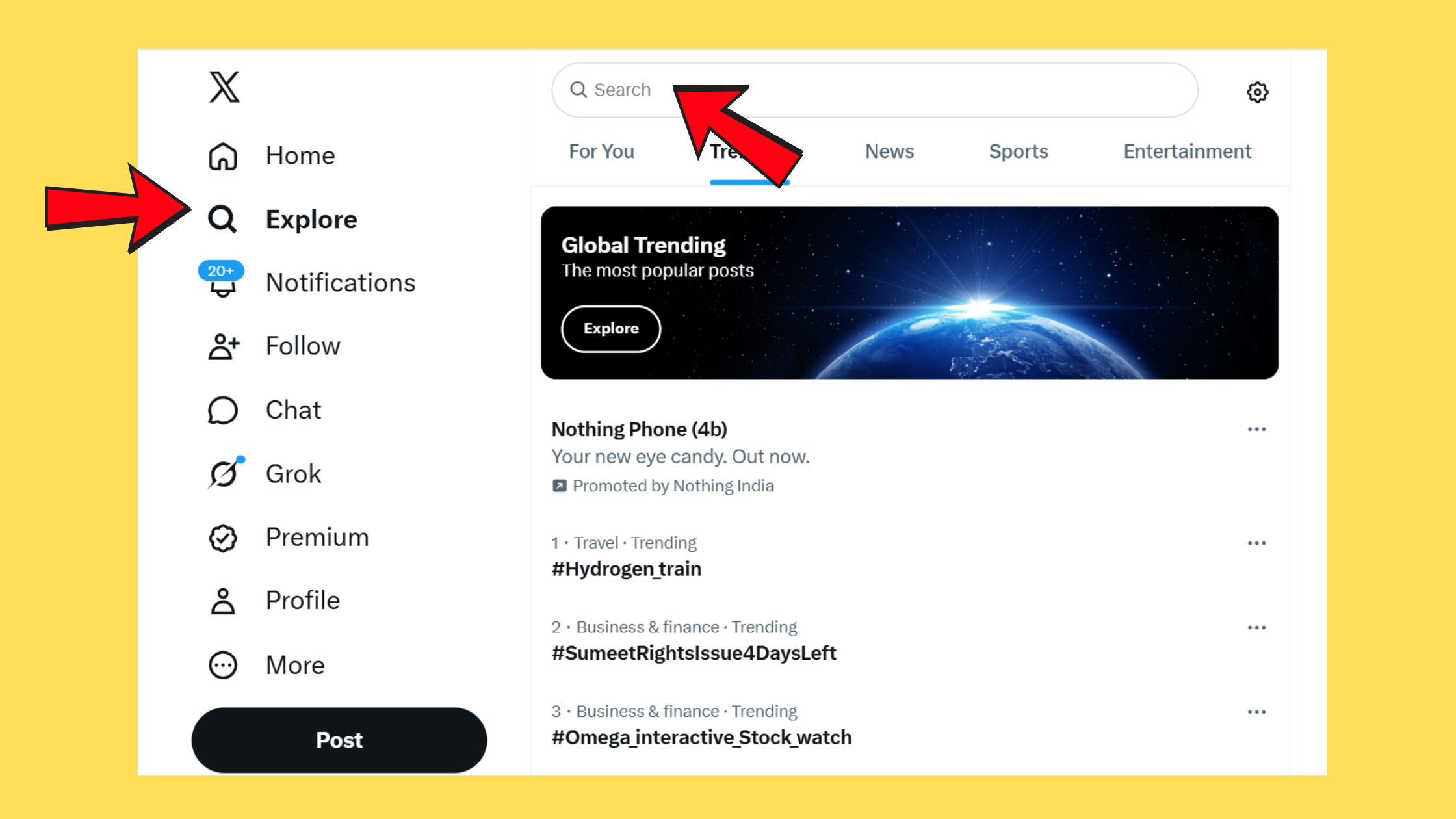 X's advanced search
