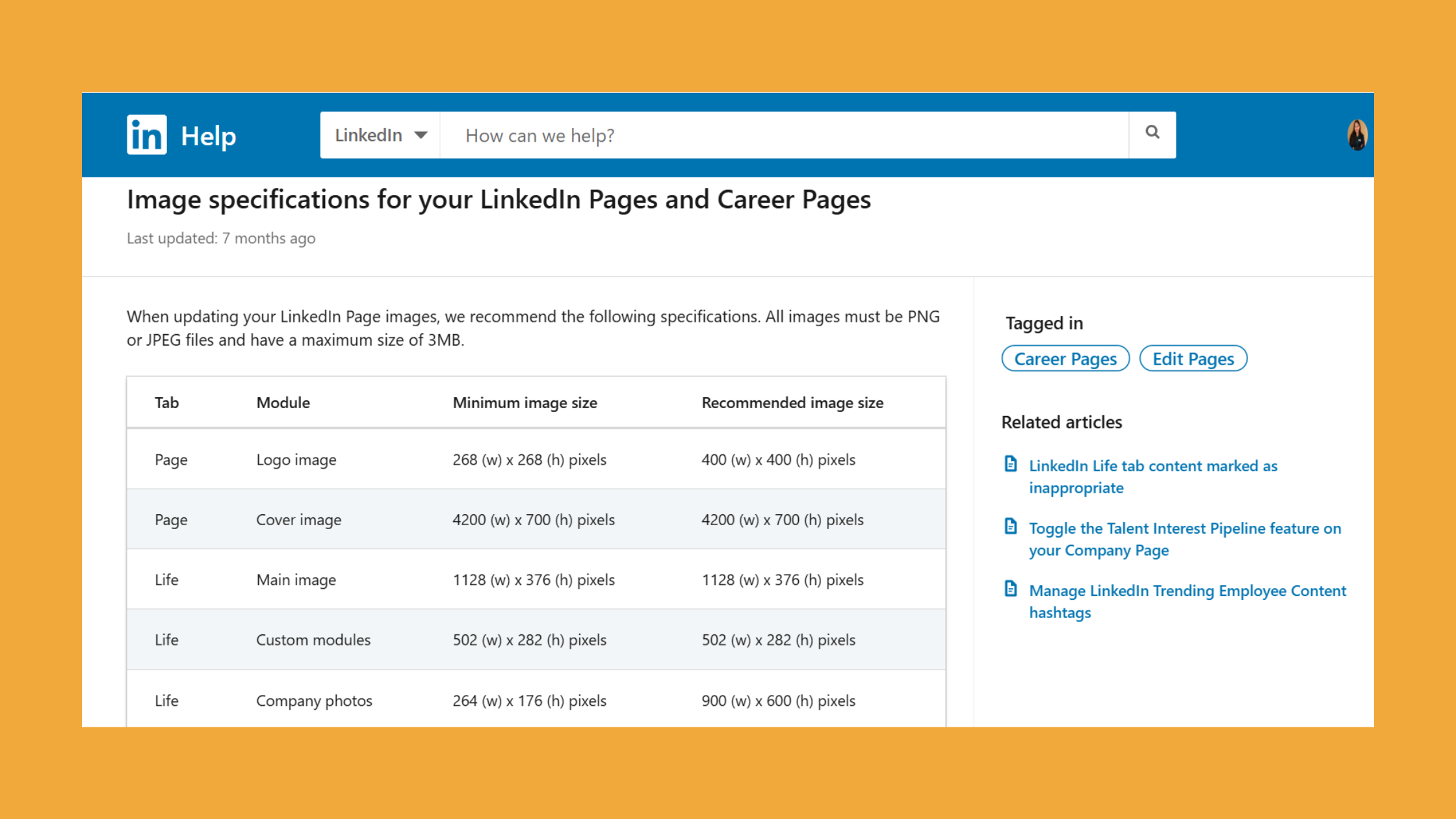 LinkedIn Image Aspect Ratio