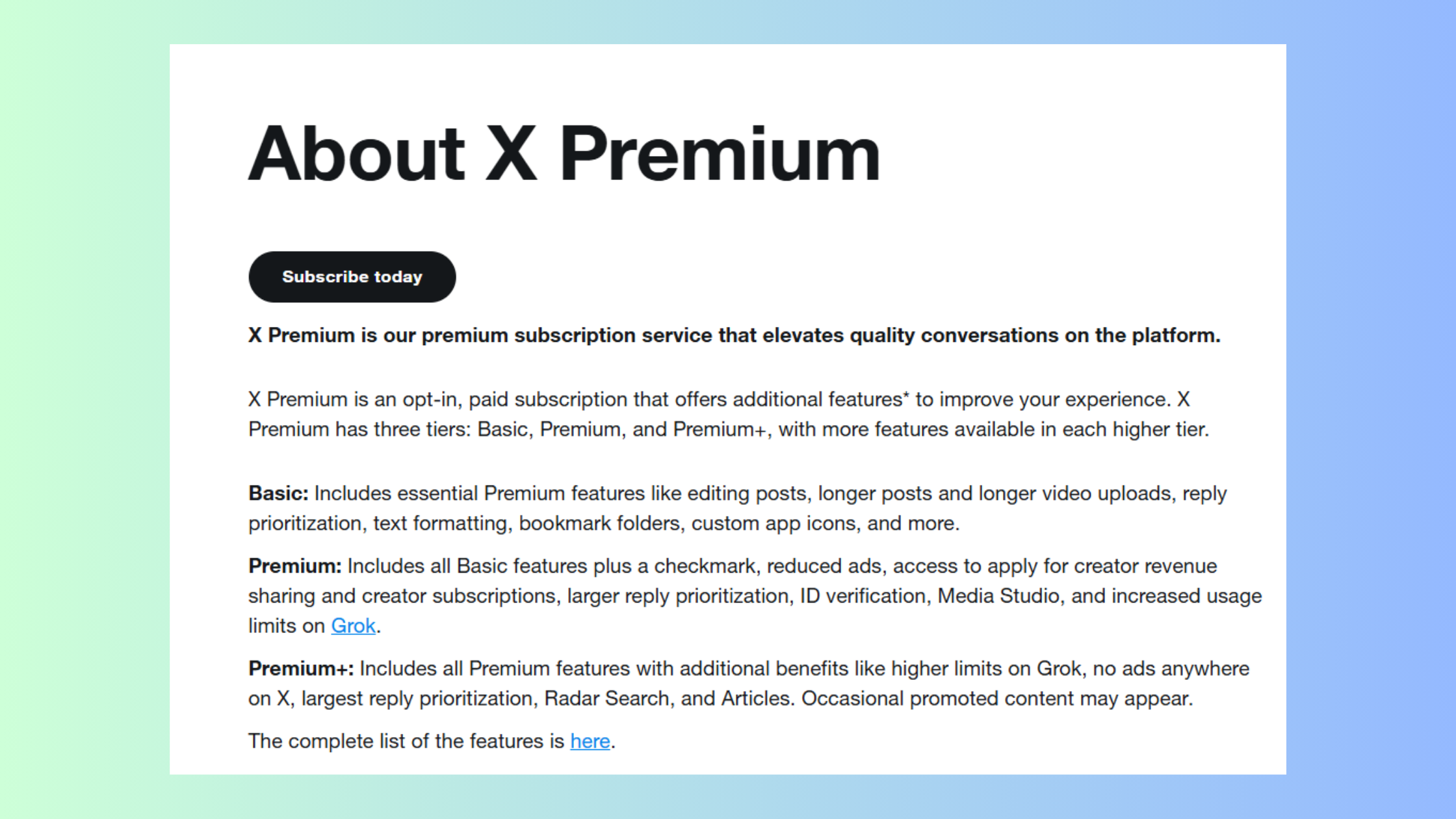 X Premium