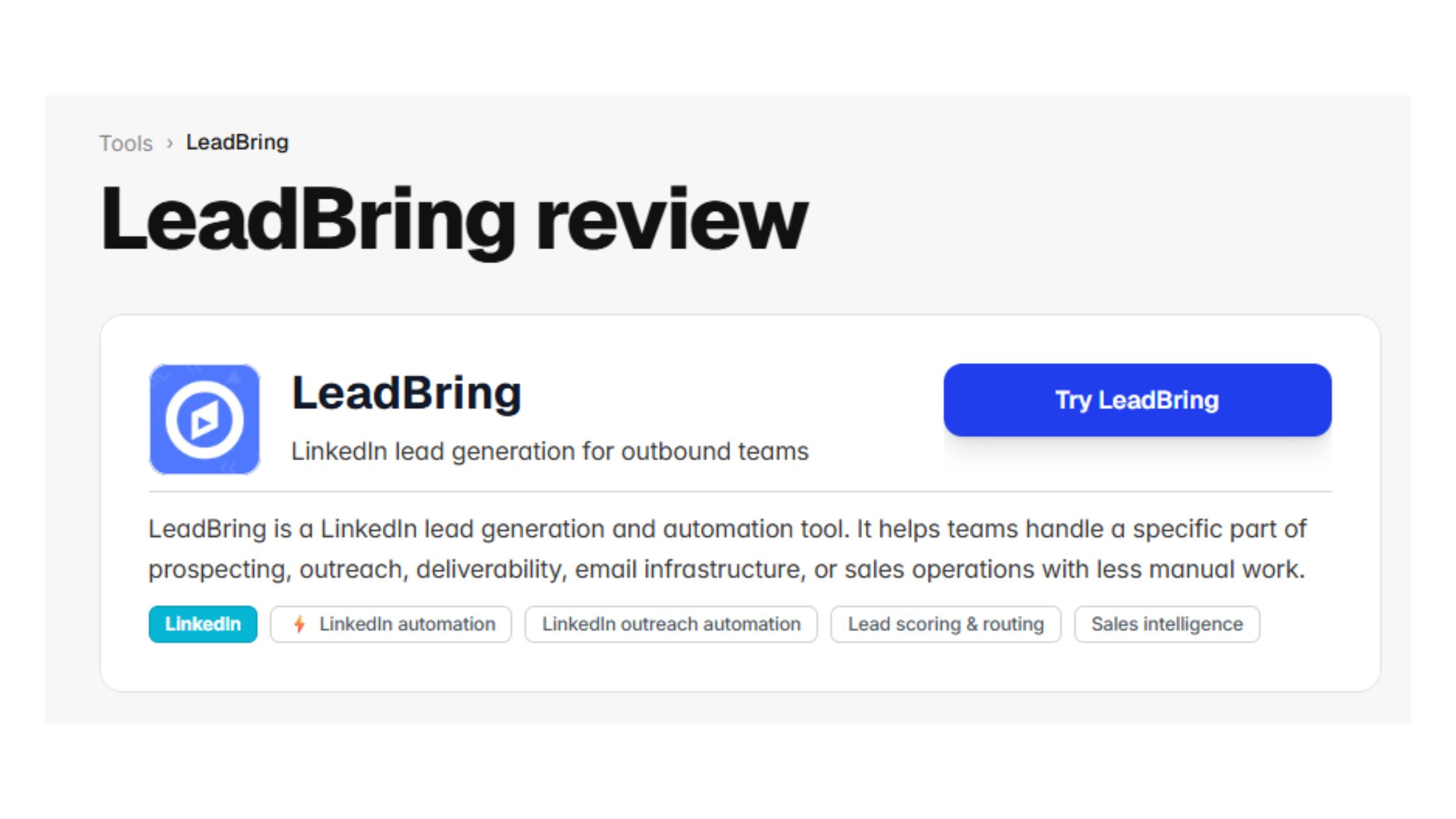LeadBring Review