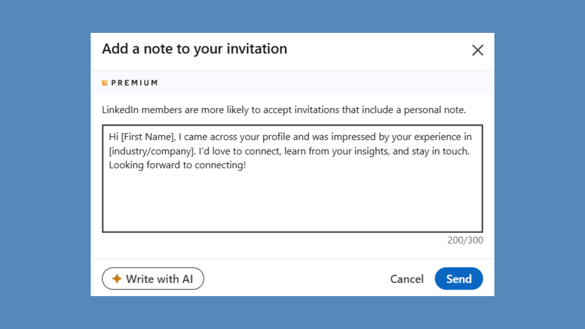 What a LinkedIn Connection Message