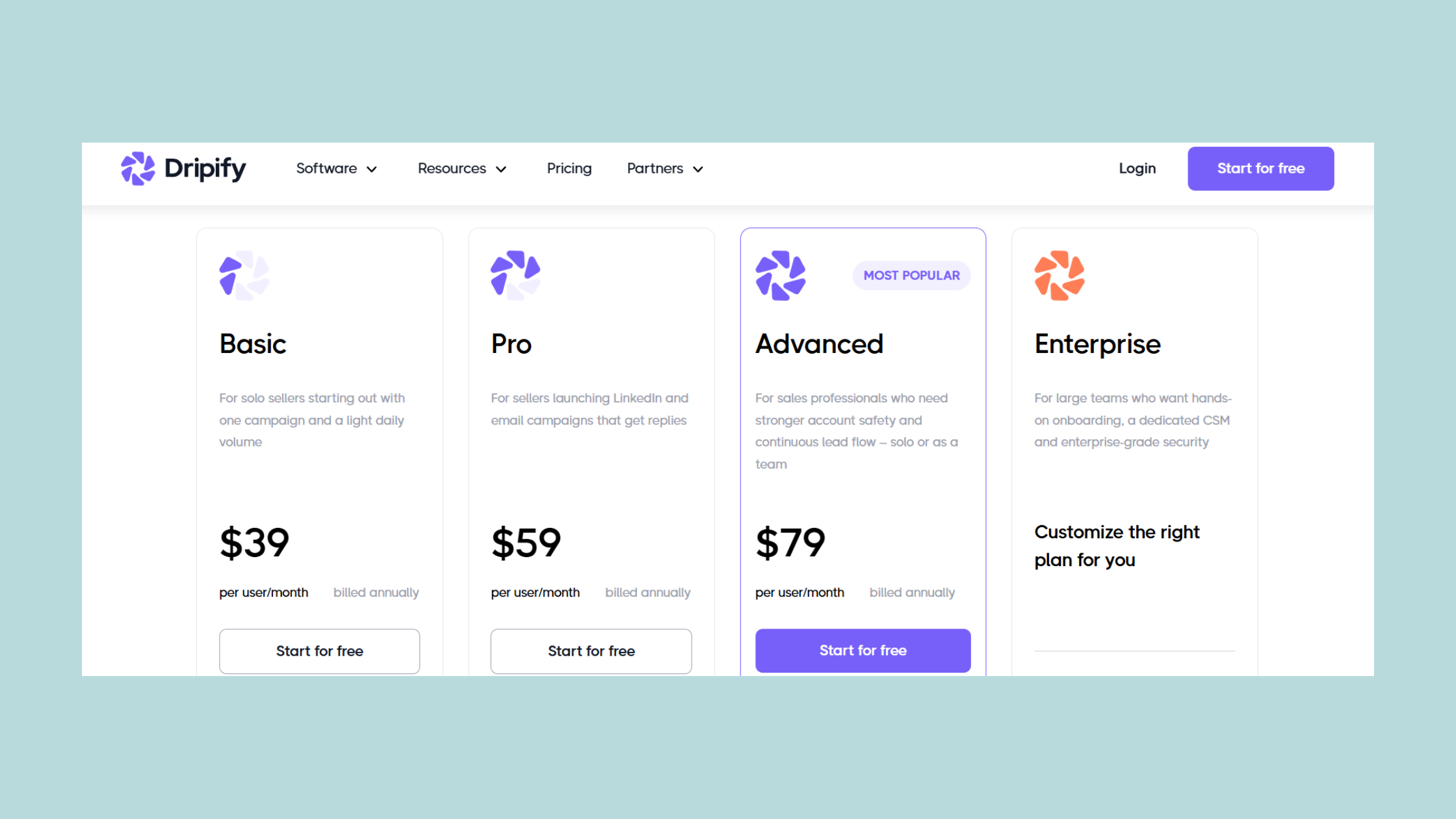 Dripify pricing plans