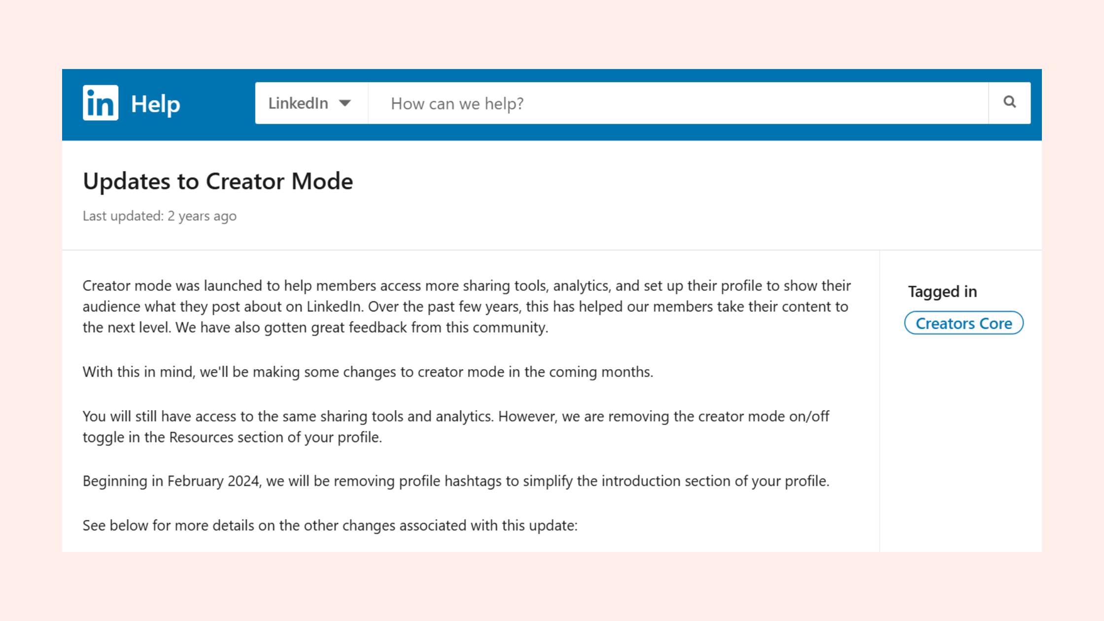 LinkedIn Creator Mode