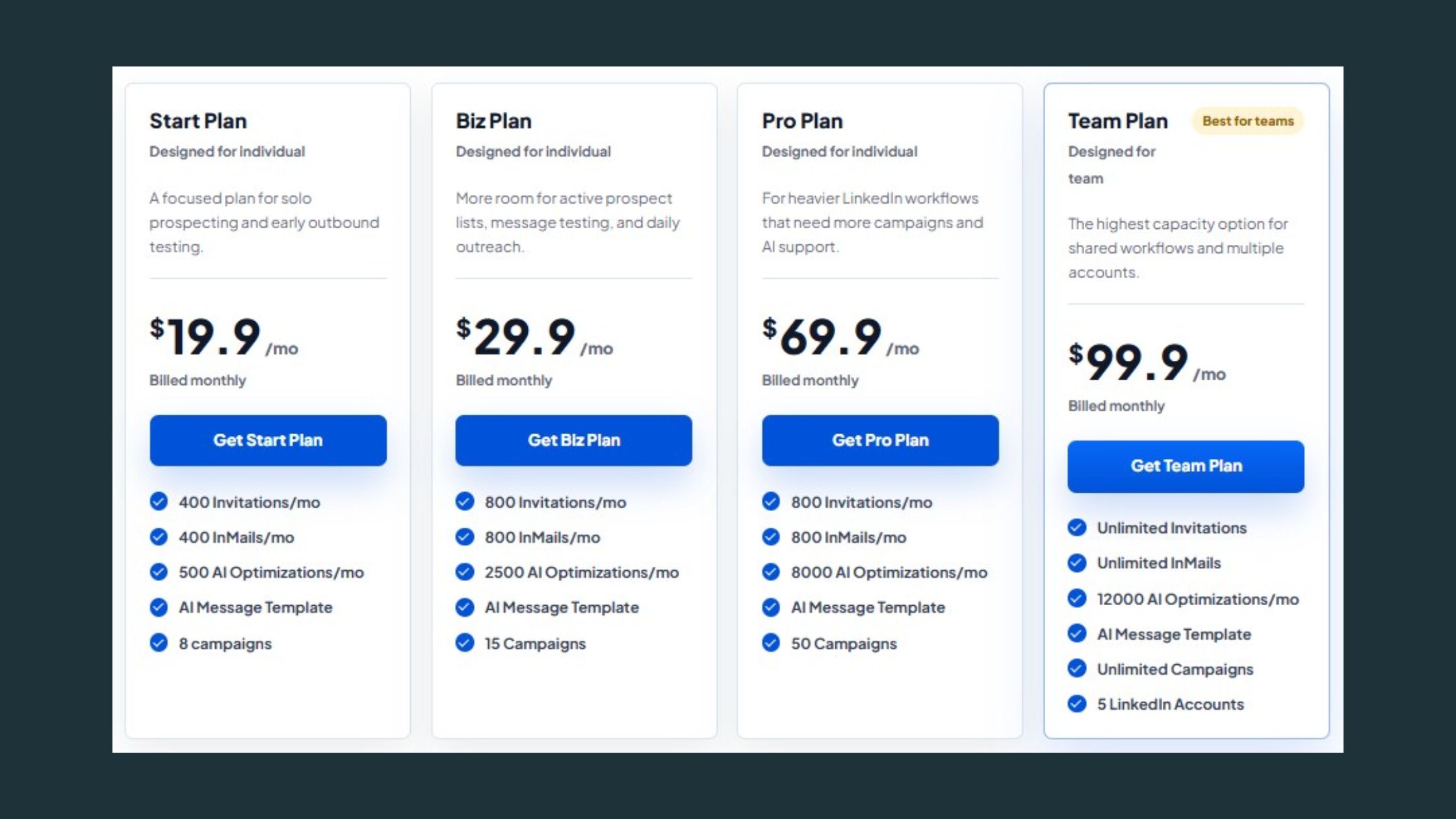 LinkedRadar Pricing