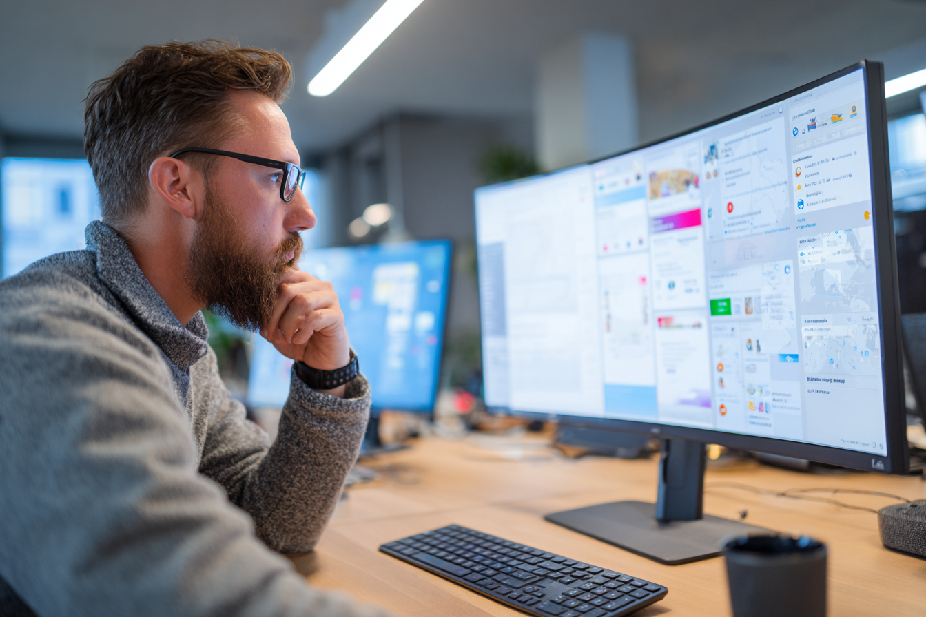 IT manager reviewing endpoint DLP options on a screen