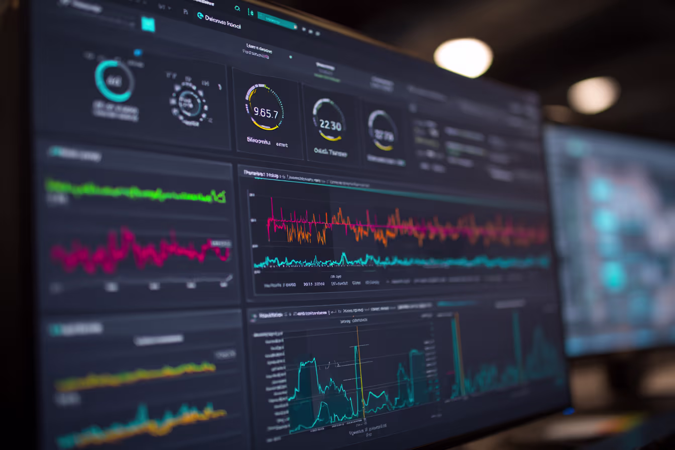 network monitoring dashboard showing real-time performance