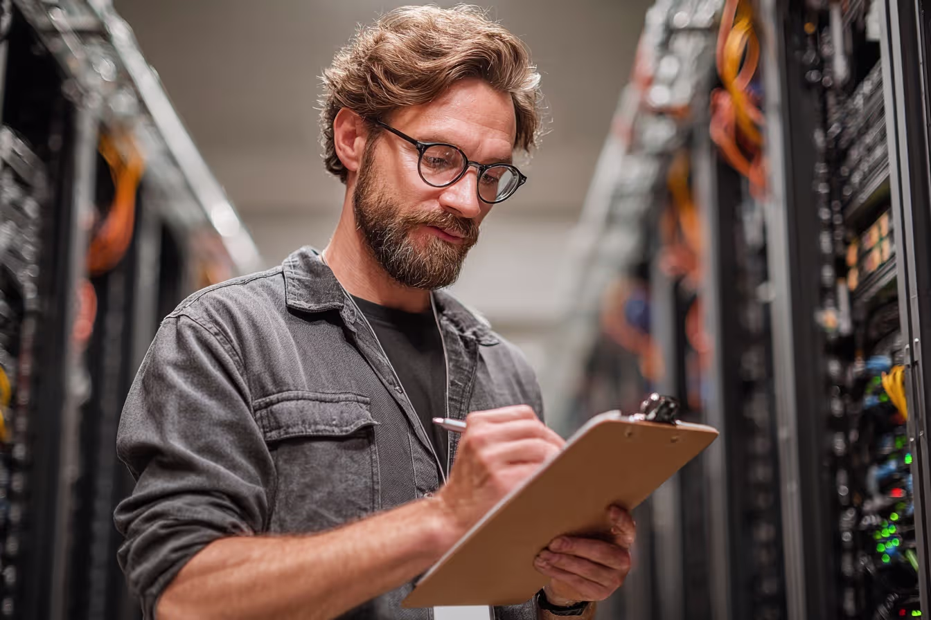IT professional checking server maintenance checklist