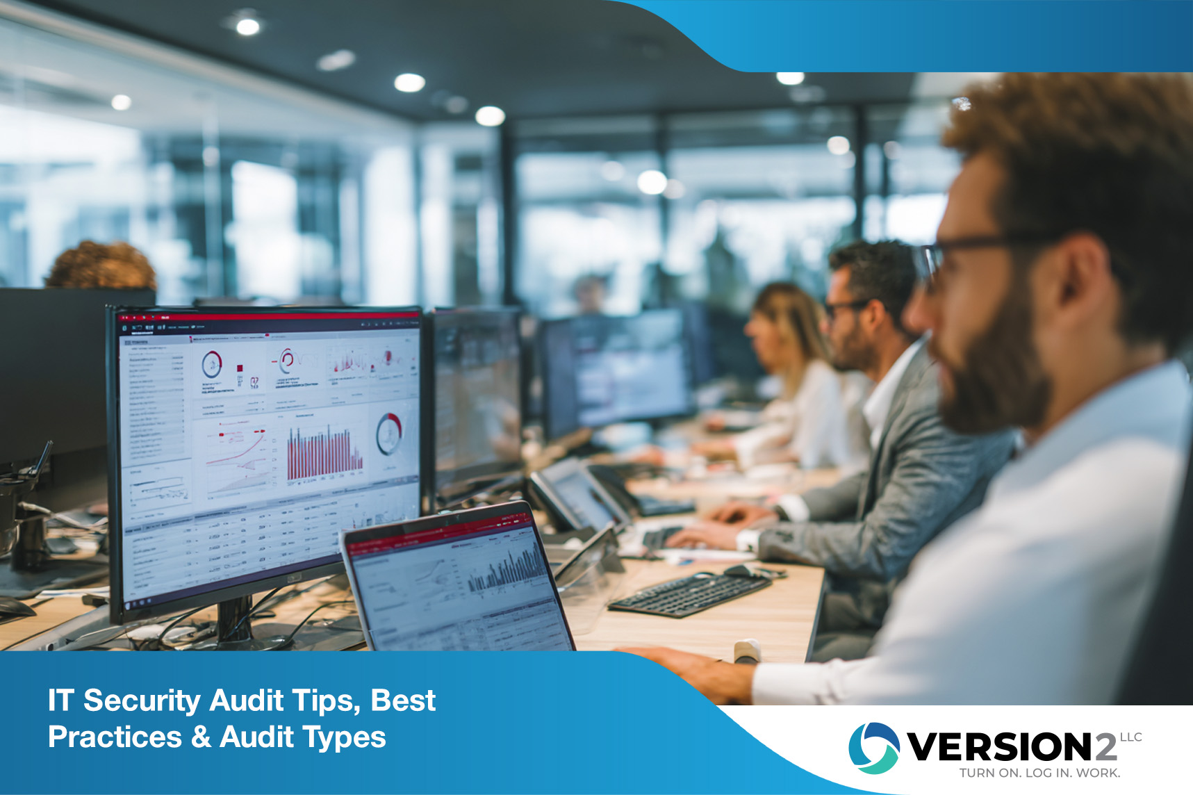 IT security agent working on his powerhouse software.