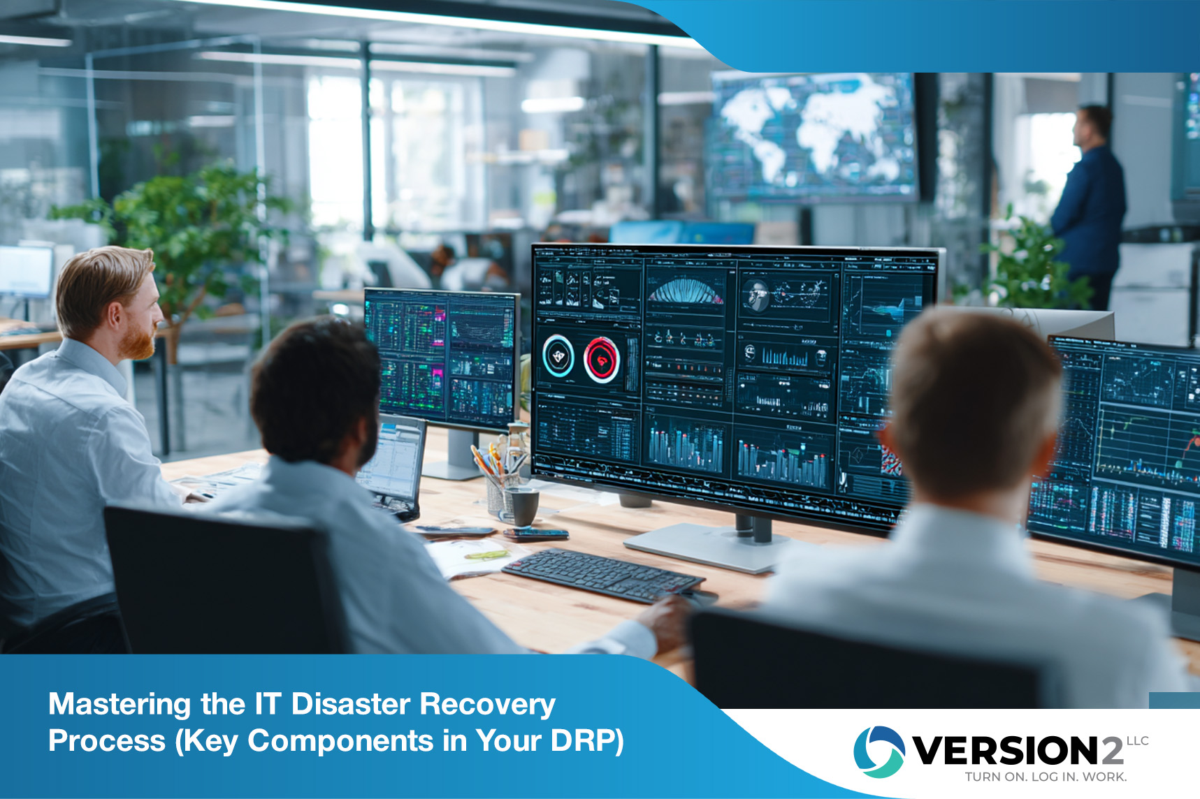 IT security agent working on his powerhouse software.