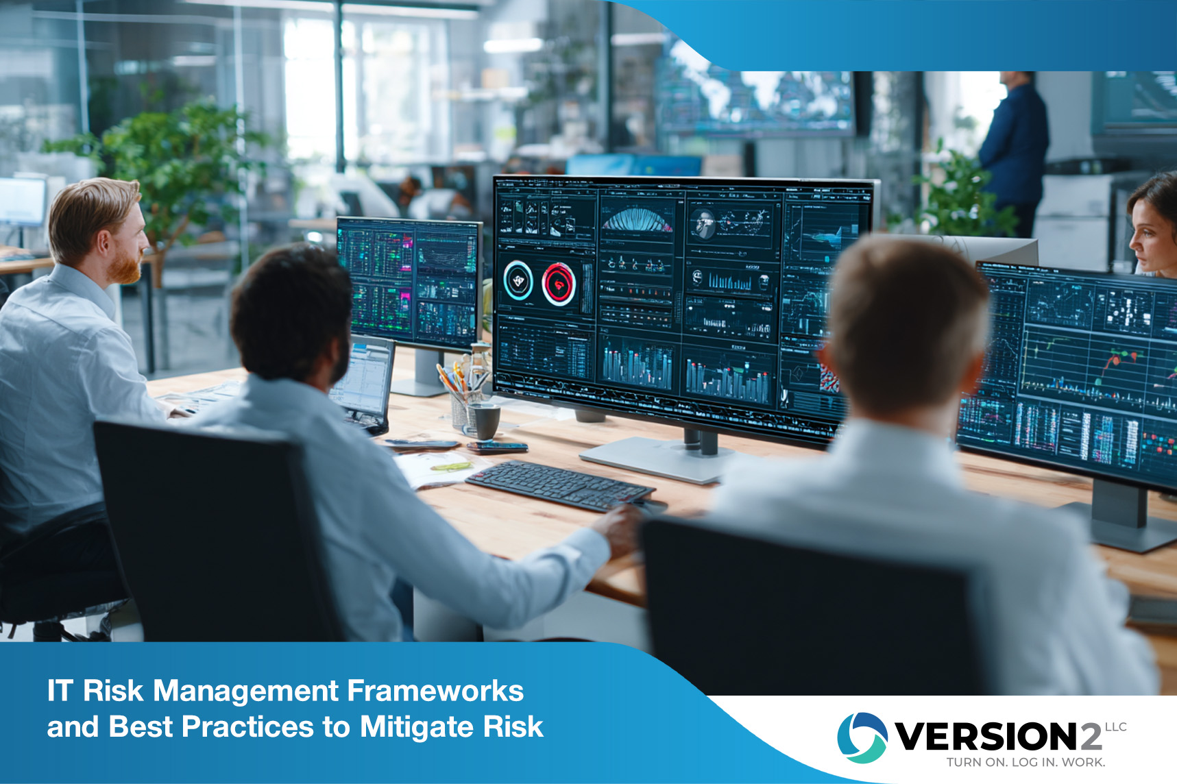 IT security agent working on his powerhouse software.