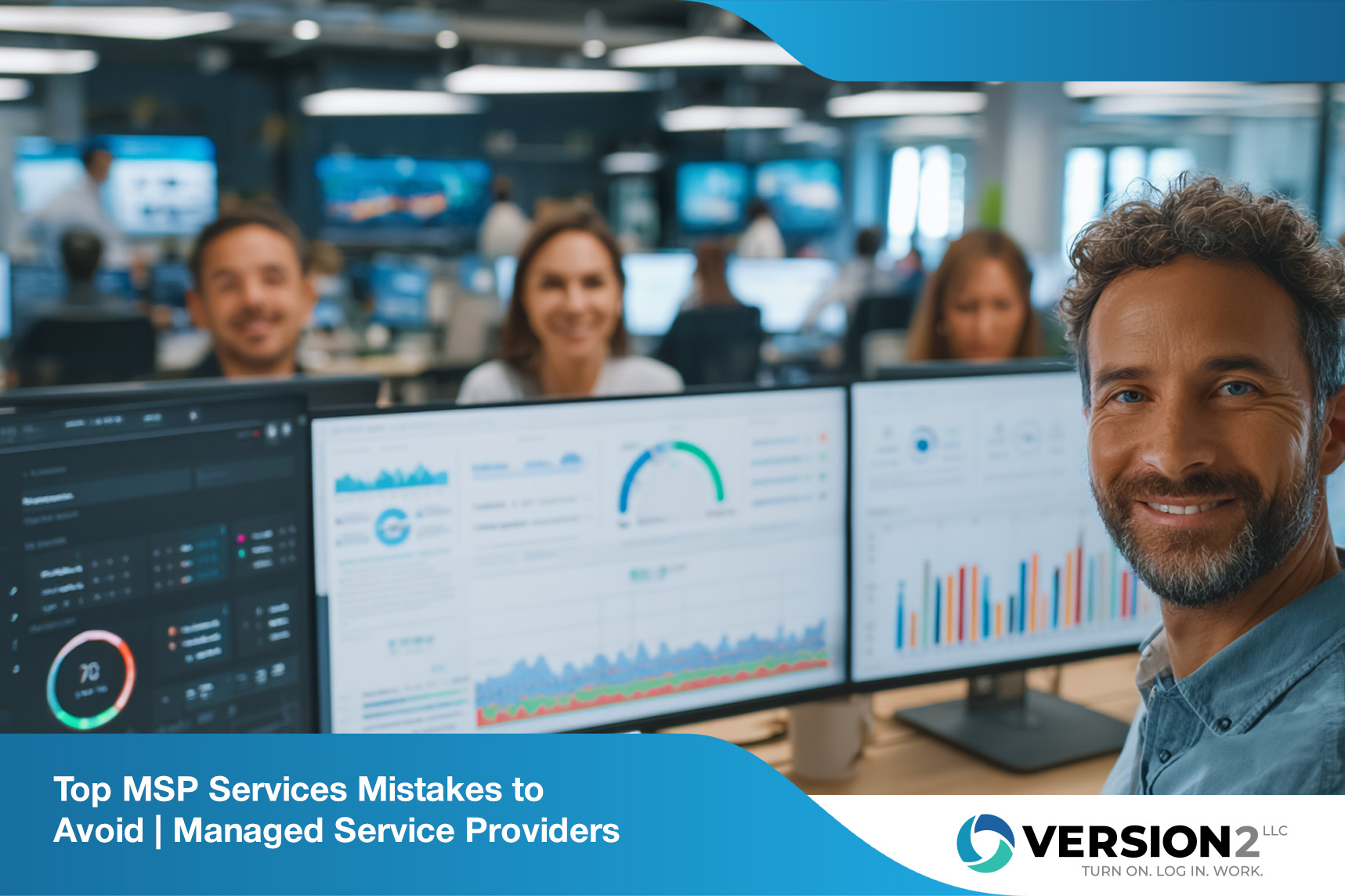 IT security agent working on his powerhouse software.