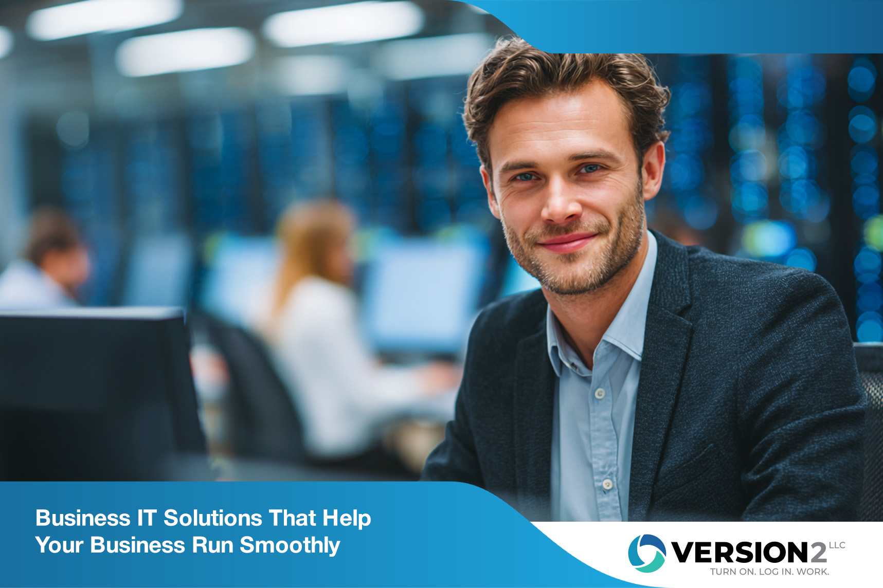 IT security agent working on his powerhouse software.