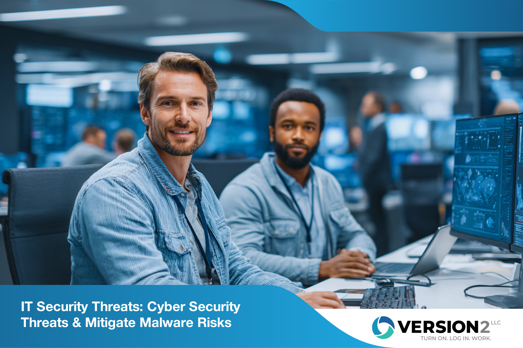 IT security agent working on his powerhouse software.