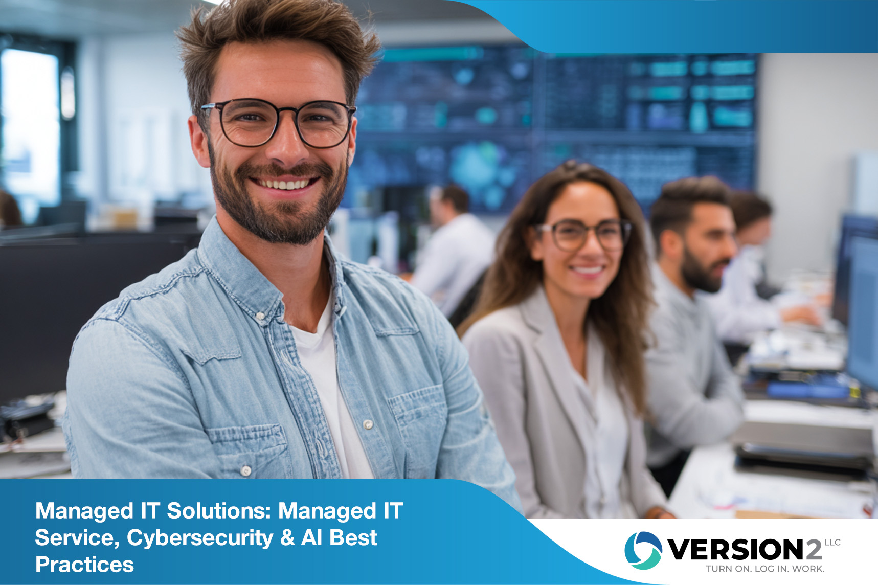 IT security agent working on his powerhouse software.