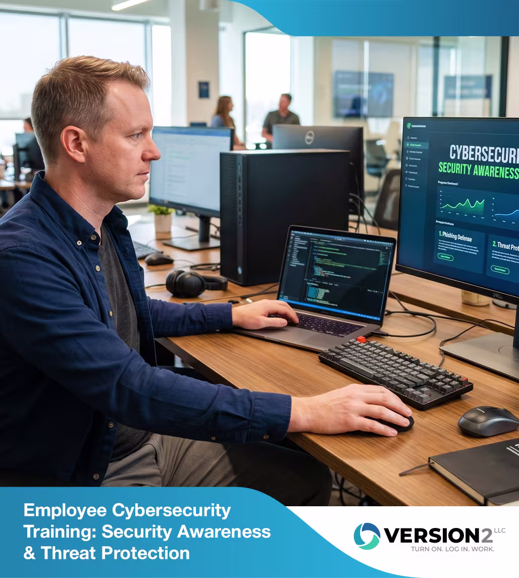 IT security agent working on his powerhouse software. 