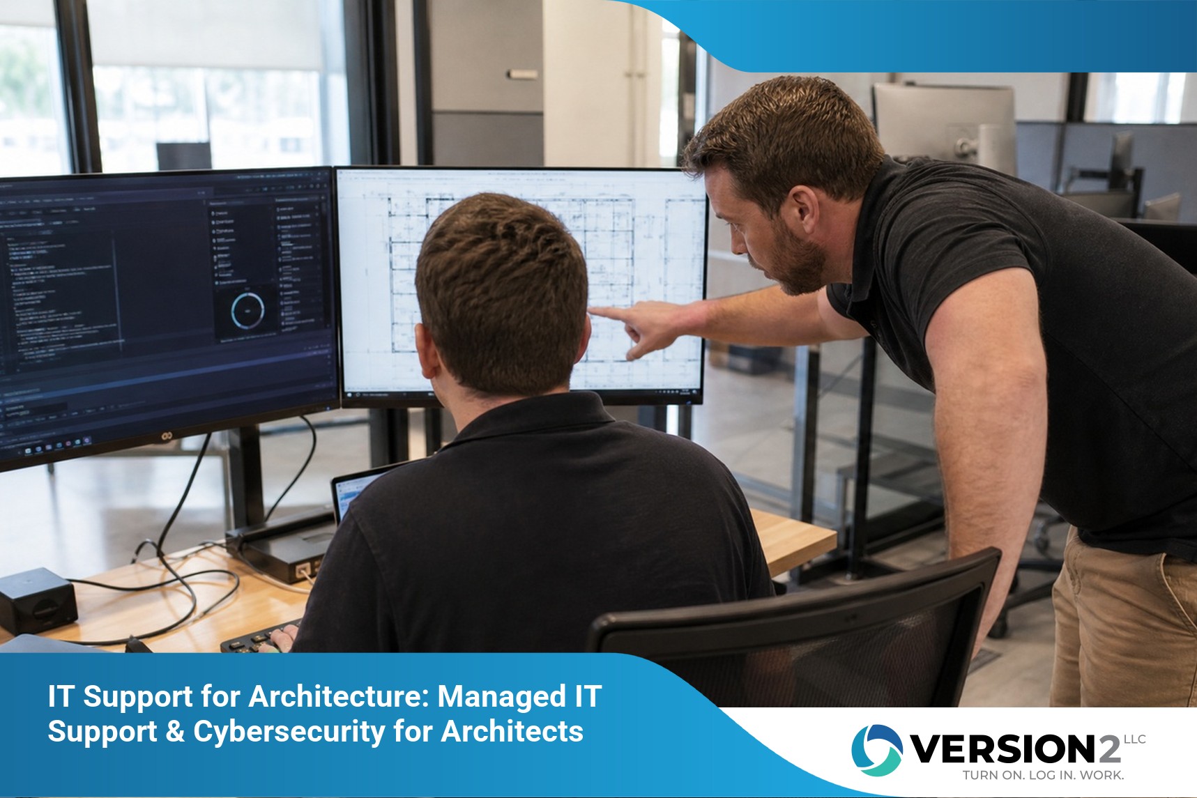 IT security agent working on his powerhouse software.