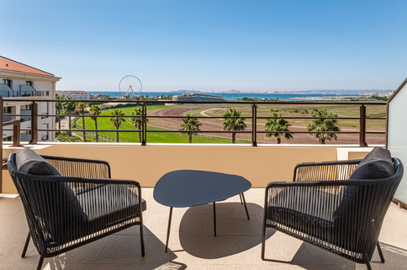 Balcony view of the ocean at Villa M Marseille.
