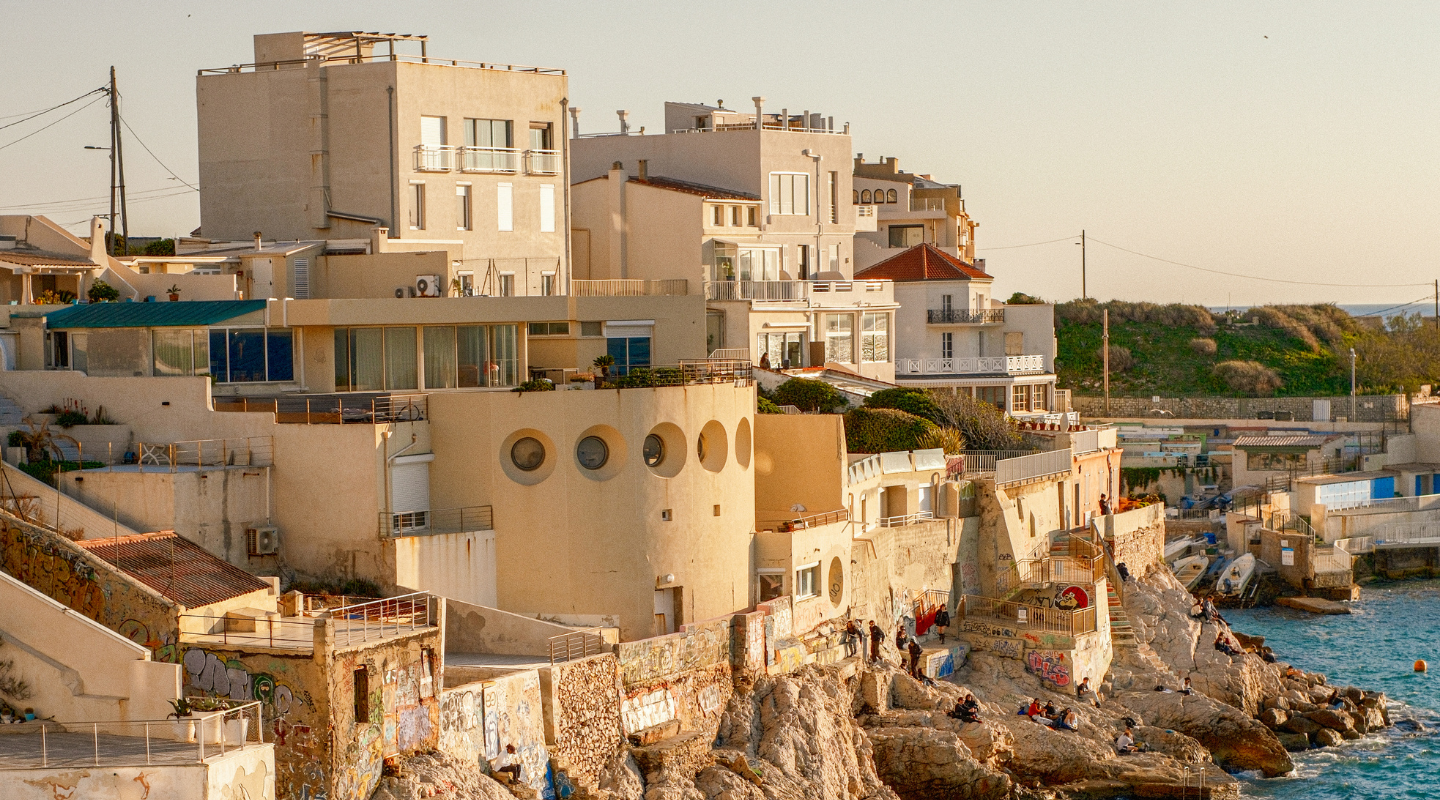 Sunlit coastal charm of Villa M Marseille, where modern Mediterranean design meets the turquoise sea, offering an authentic escape by the water.
