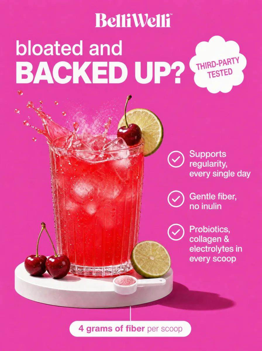 BelliWelli static: “Bloated and BACKED UP?”