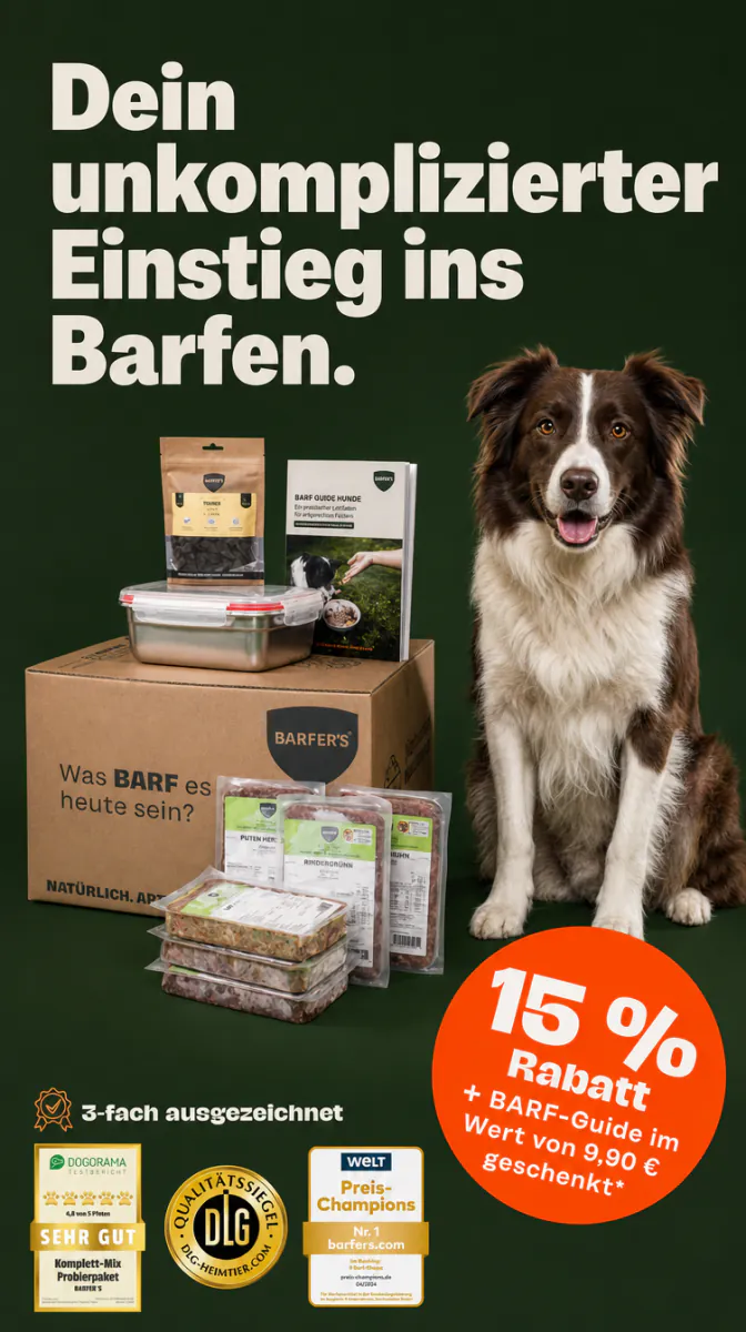 Barfer’s static: “Dein unkomplizierter Einstieg ins Barfen.”