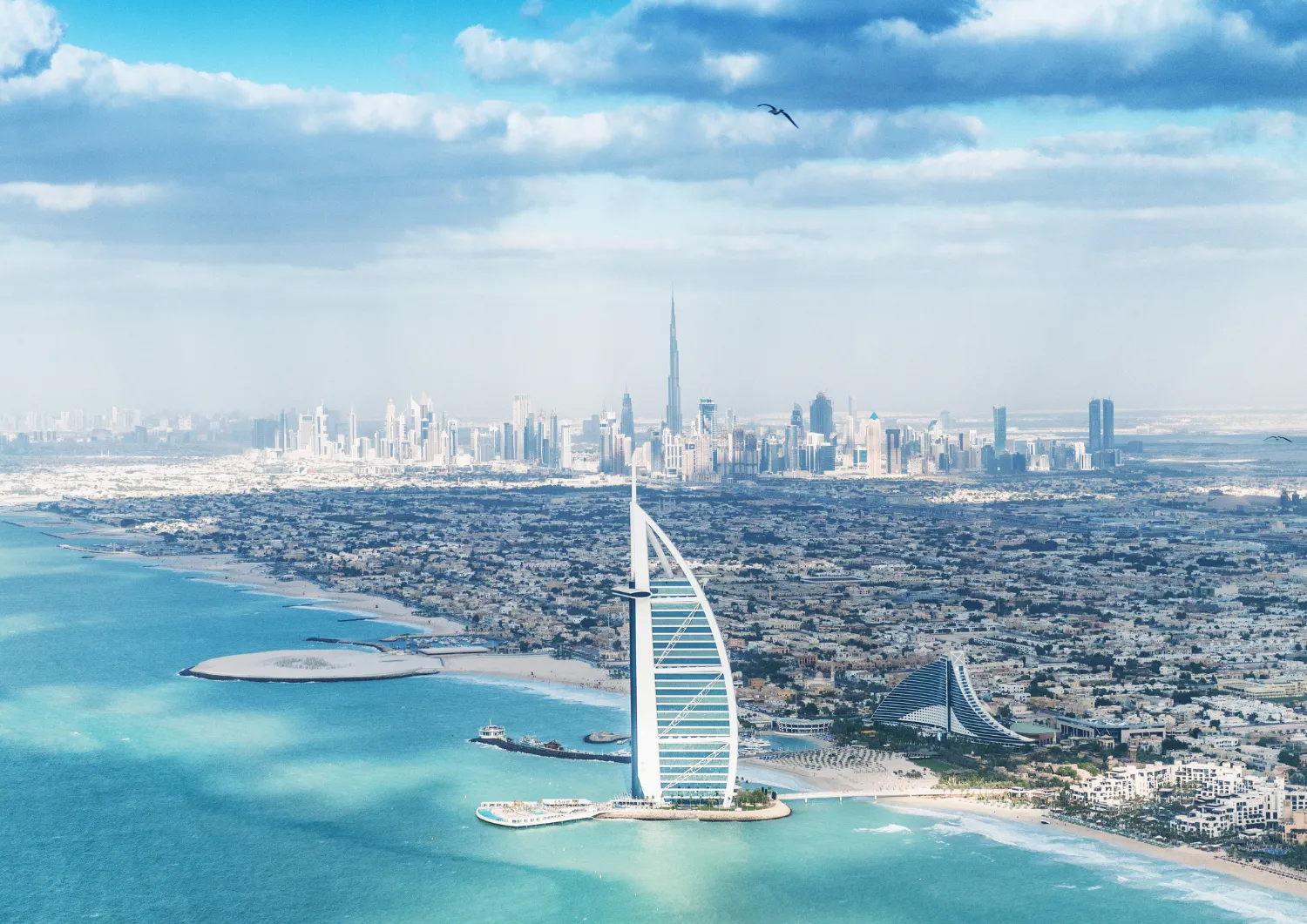 Dubai skyline.