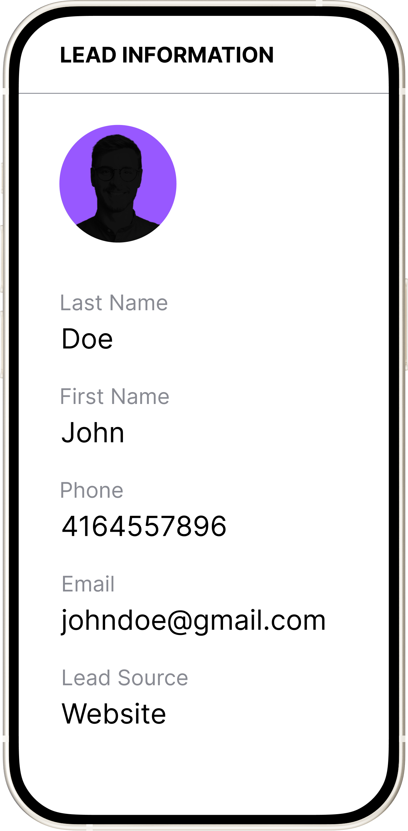 Basic lead information