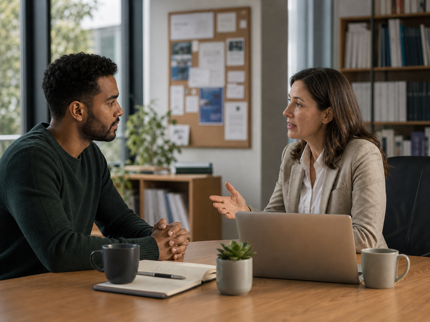 PhD researcher in a career center consultation
