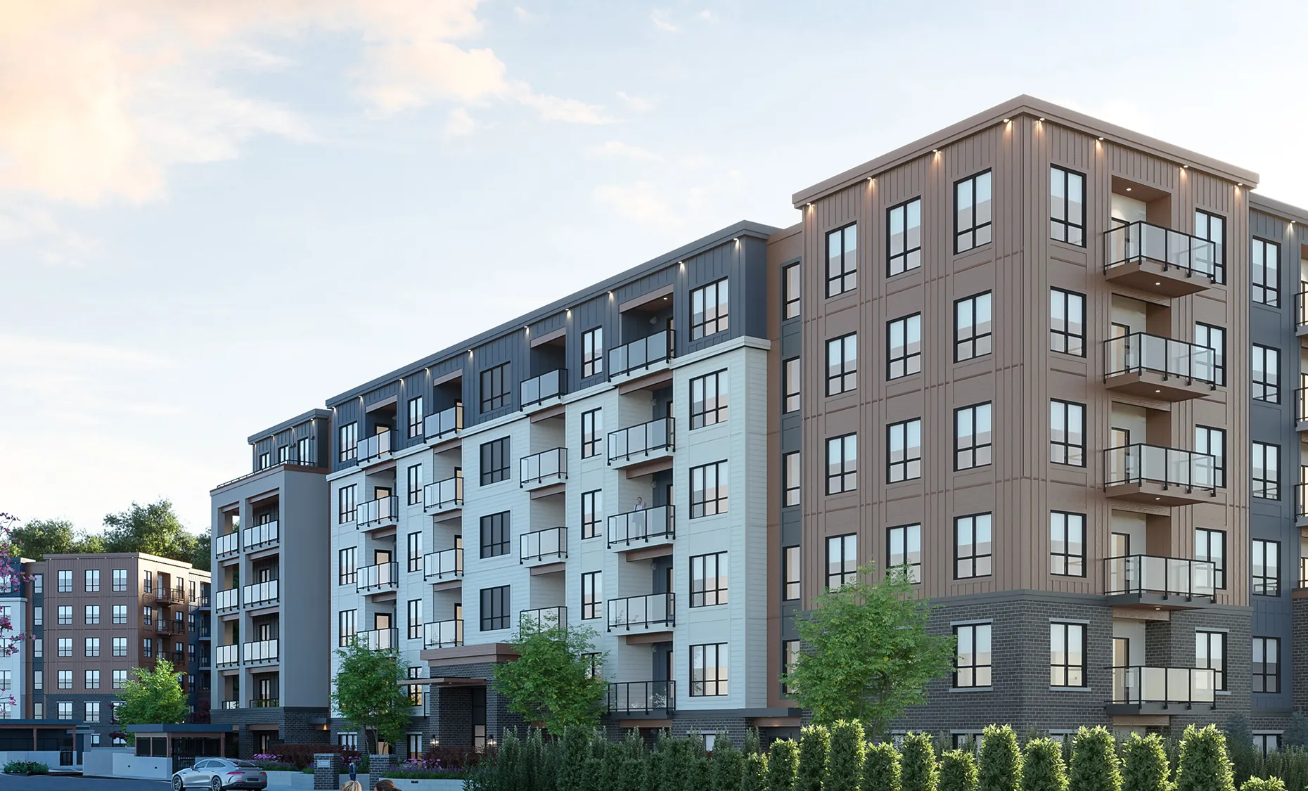 A very tall building with lots of windows.