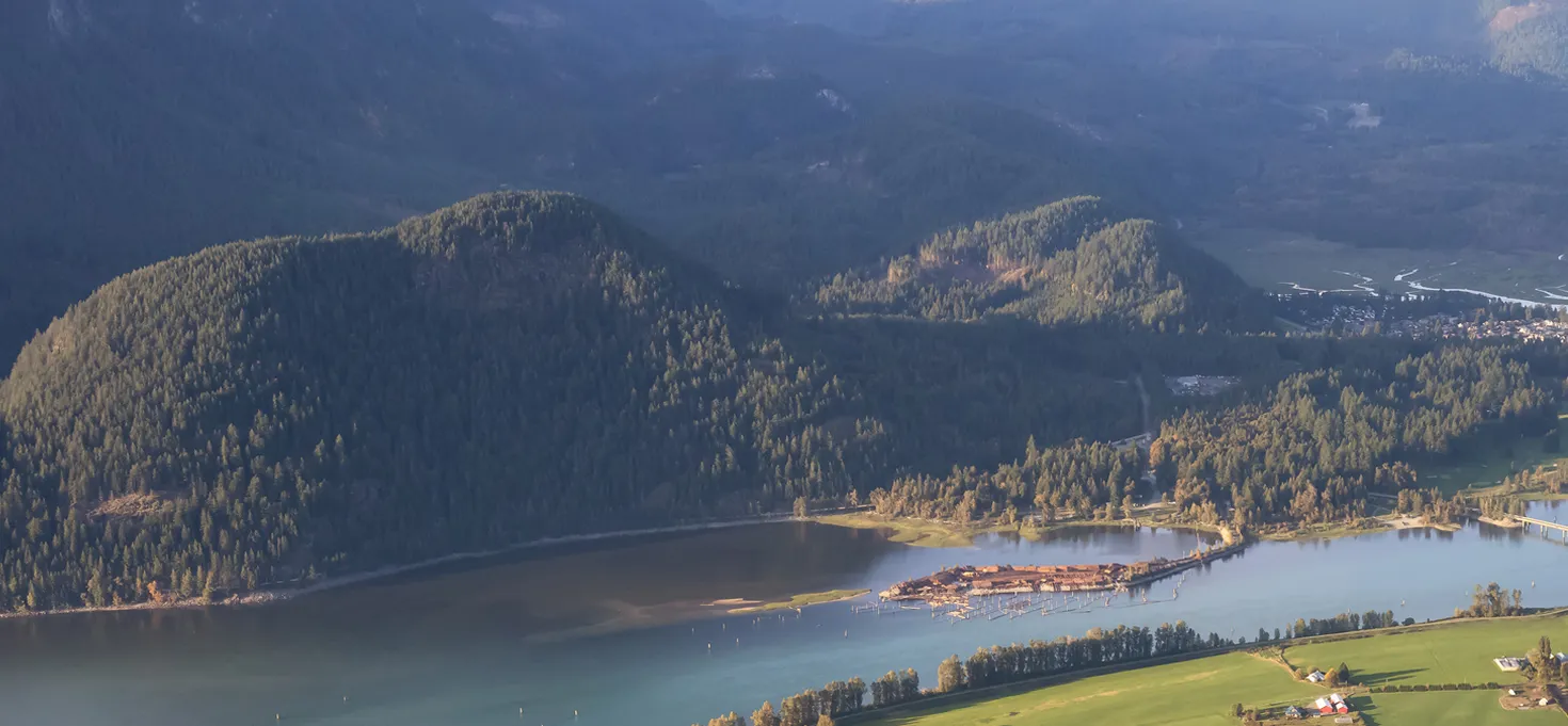 Landscape with mountains and a river