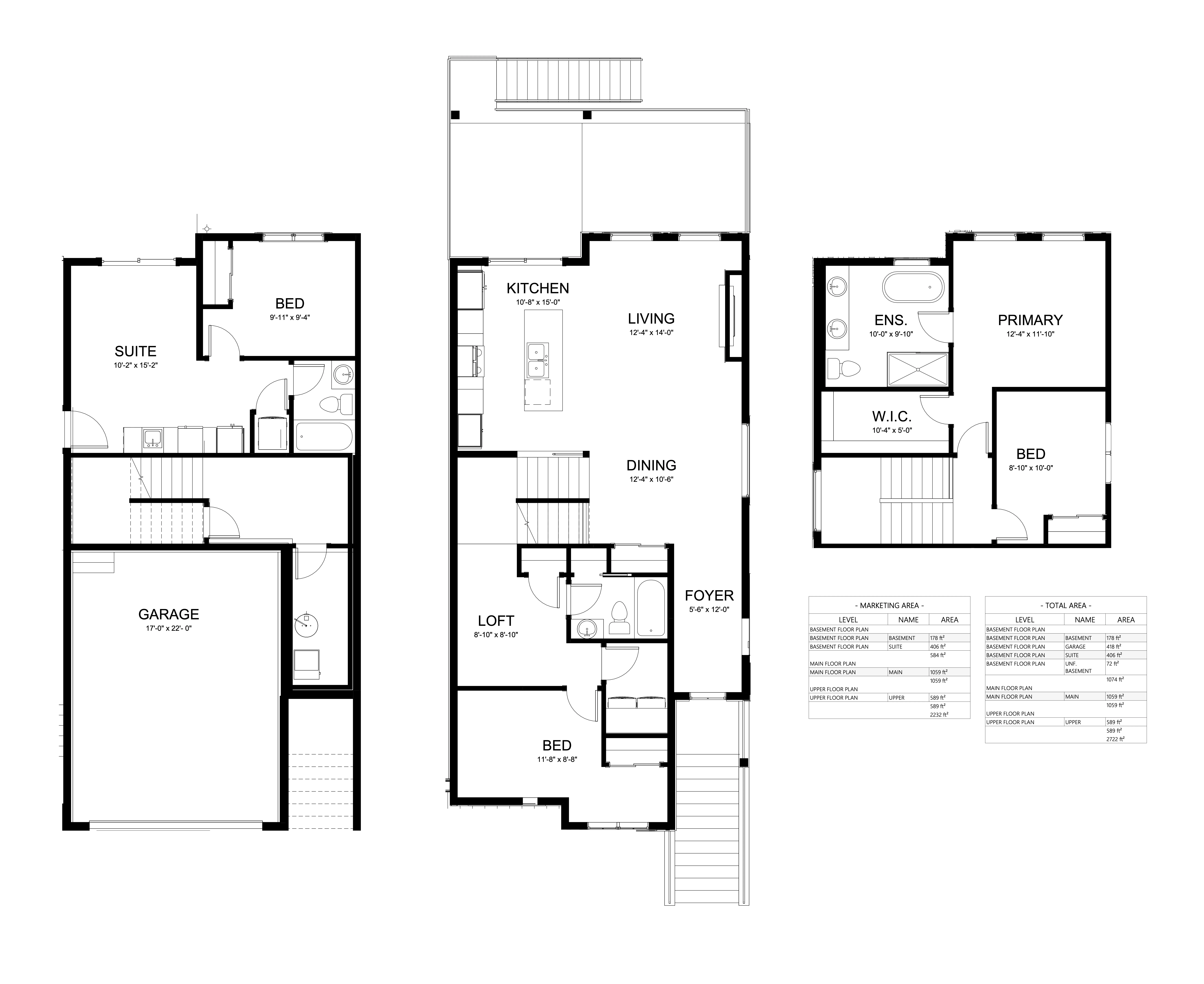 Modern 4 bedroom trail home floor plan for new home listings and premium rental units.