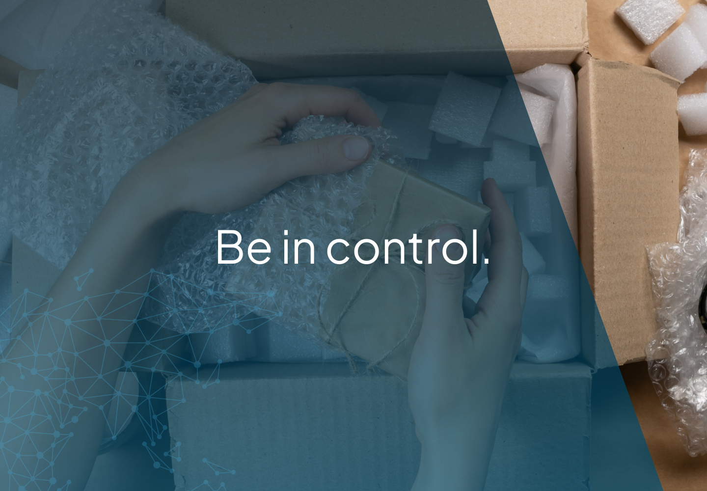 POV of a person opening a package