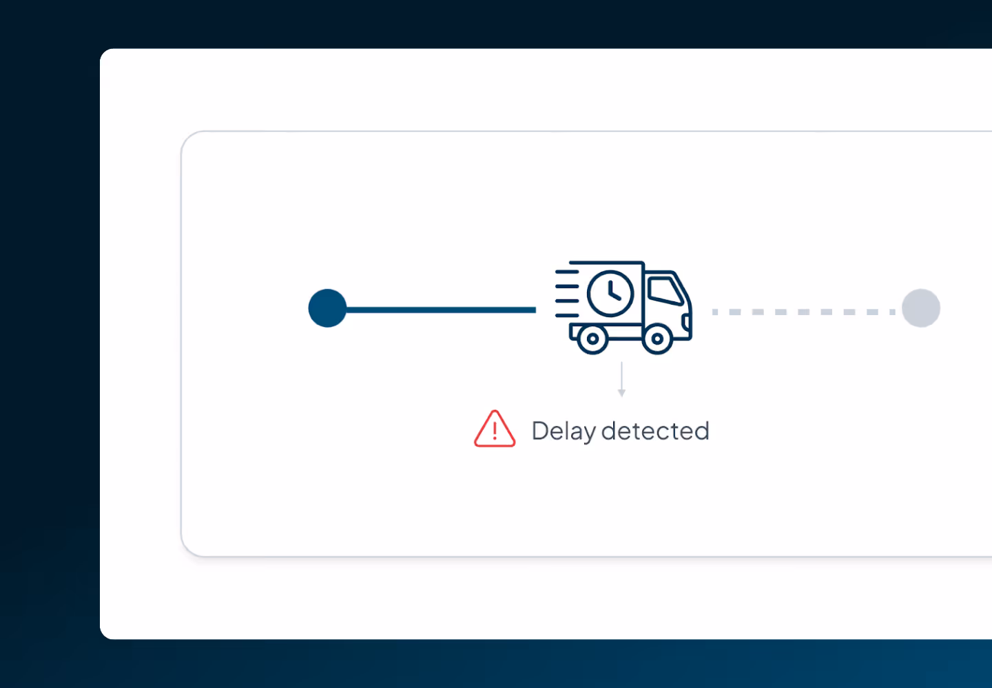 Graphic representing early detection of shipping delays