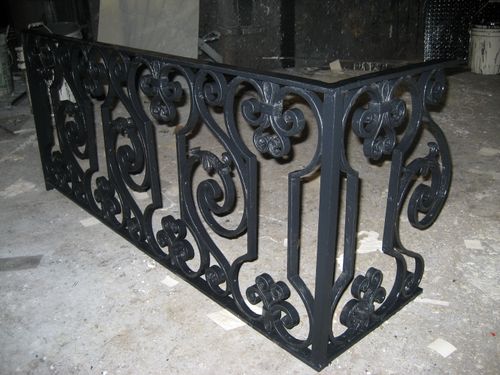 Iron wrought security railing and fence.