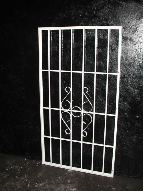 Metal protection bars for exterior window.